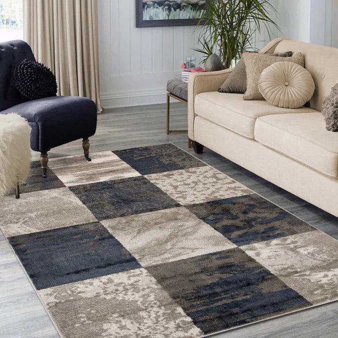 Brentwood Modern Patchwork Abstract Indoor Area Rugs or Runner Rug