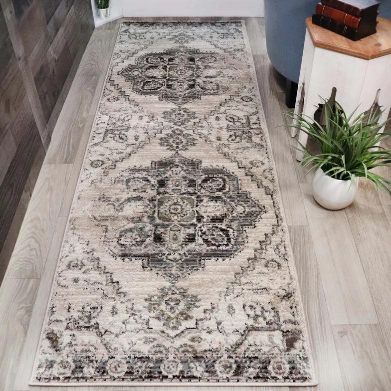 Brinton Vintage Oriental Medallion Indoor Area Rugs Or Runner Rug