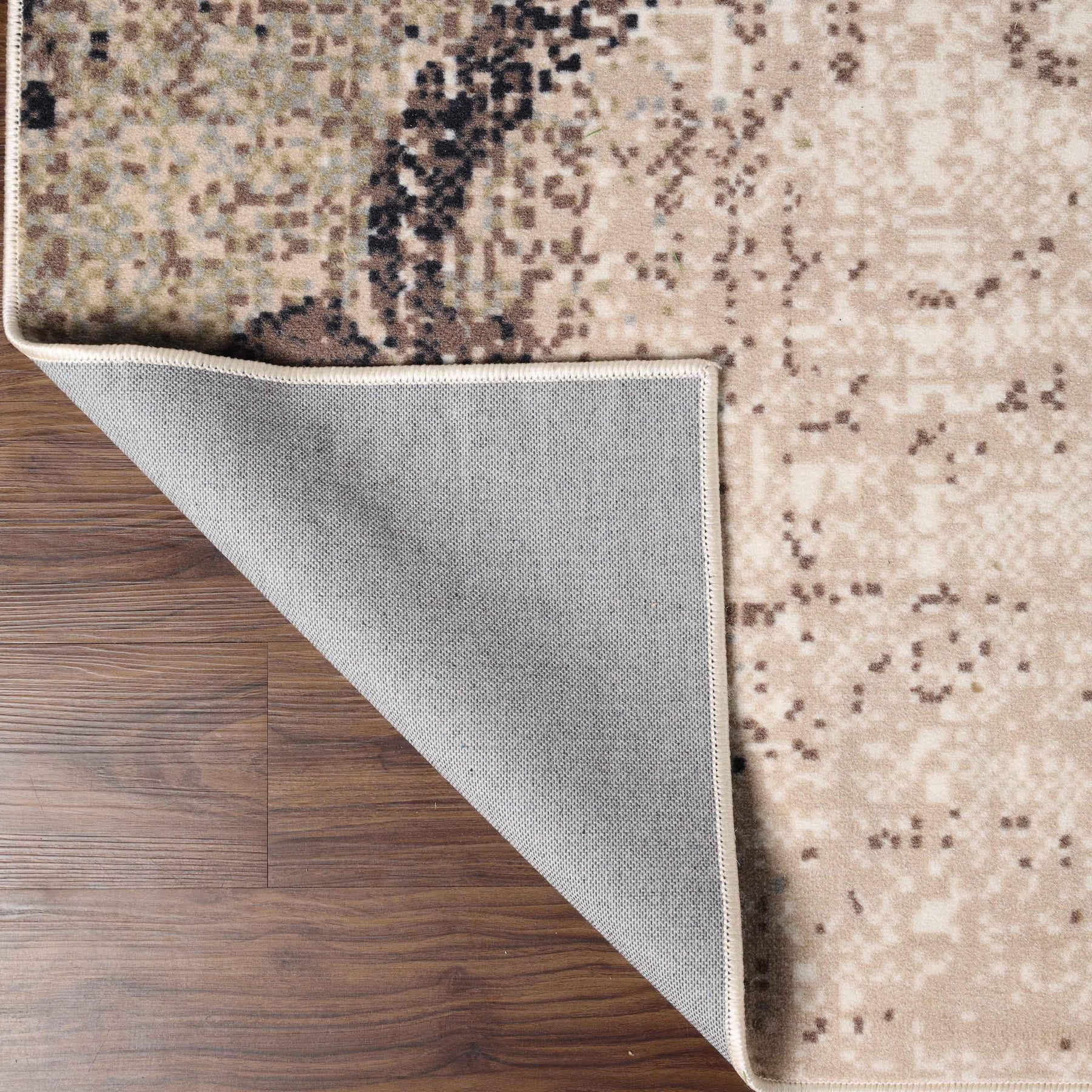 Bristol Distressed Abstract Damask Indoor Area Rug or Runner Rug