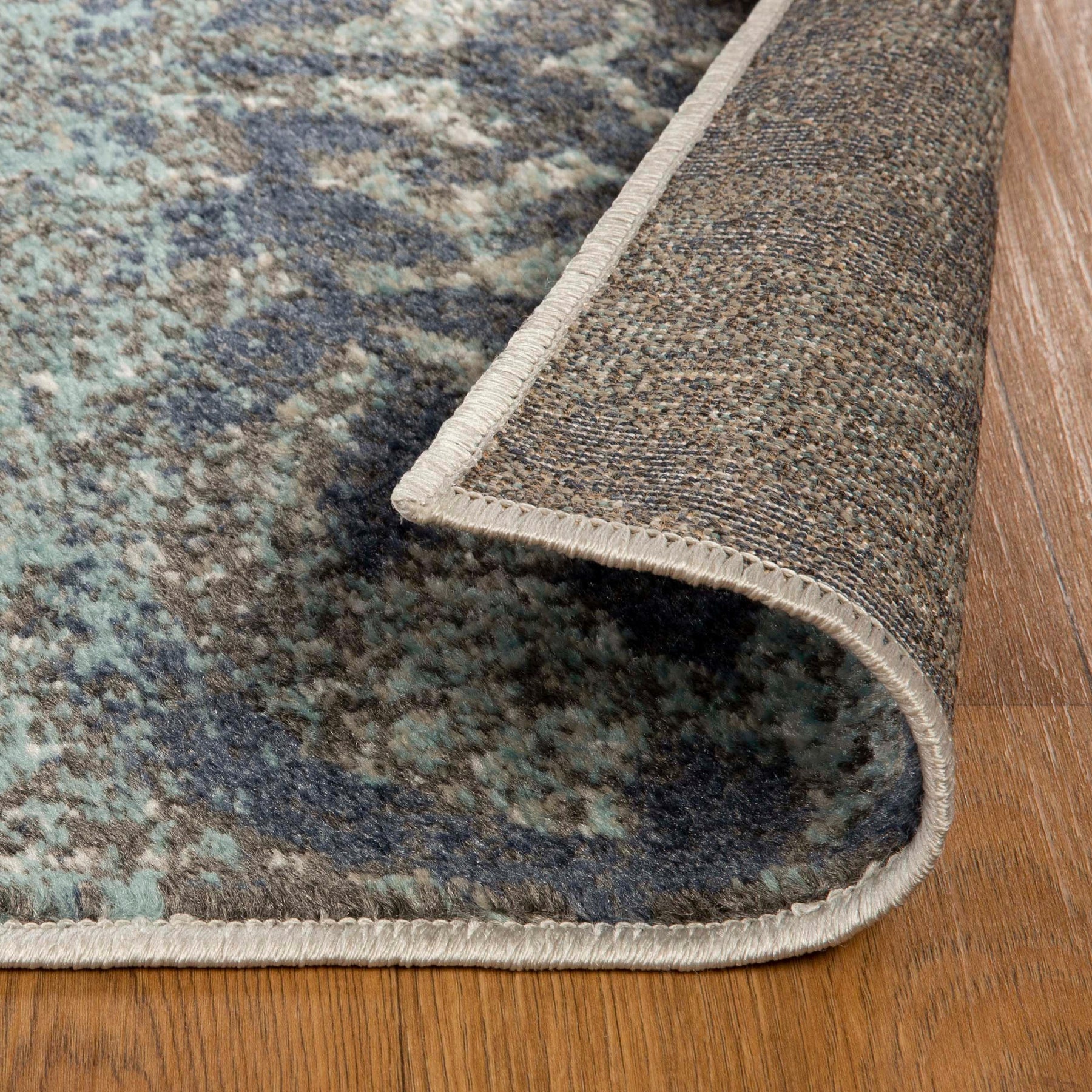 Bristol Distressed Abstract Damask Indoor Area Rug or Runner Rug