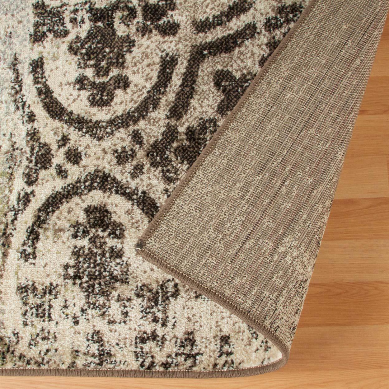 Bristol Distressed Abstract Damask Indoor Area Rug or Runner Rug