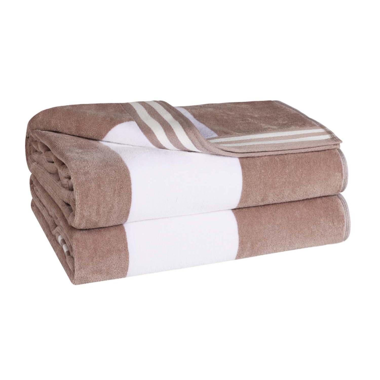 Cabana Stripe Oversized Cotton Beach Towel Set Of 2,4,6