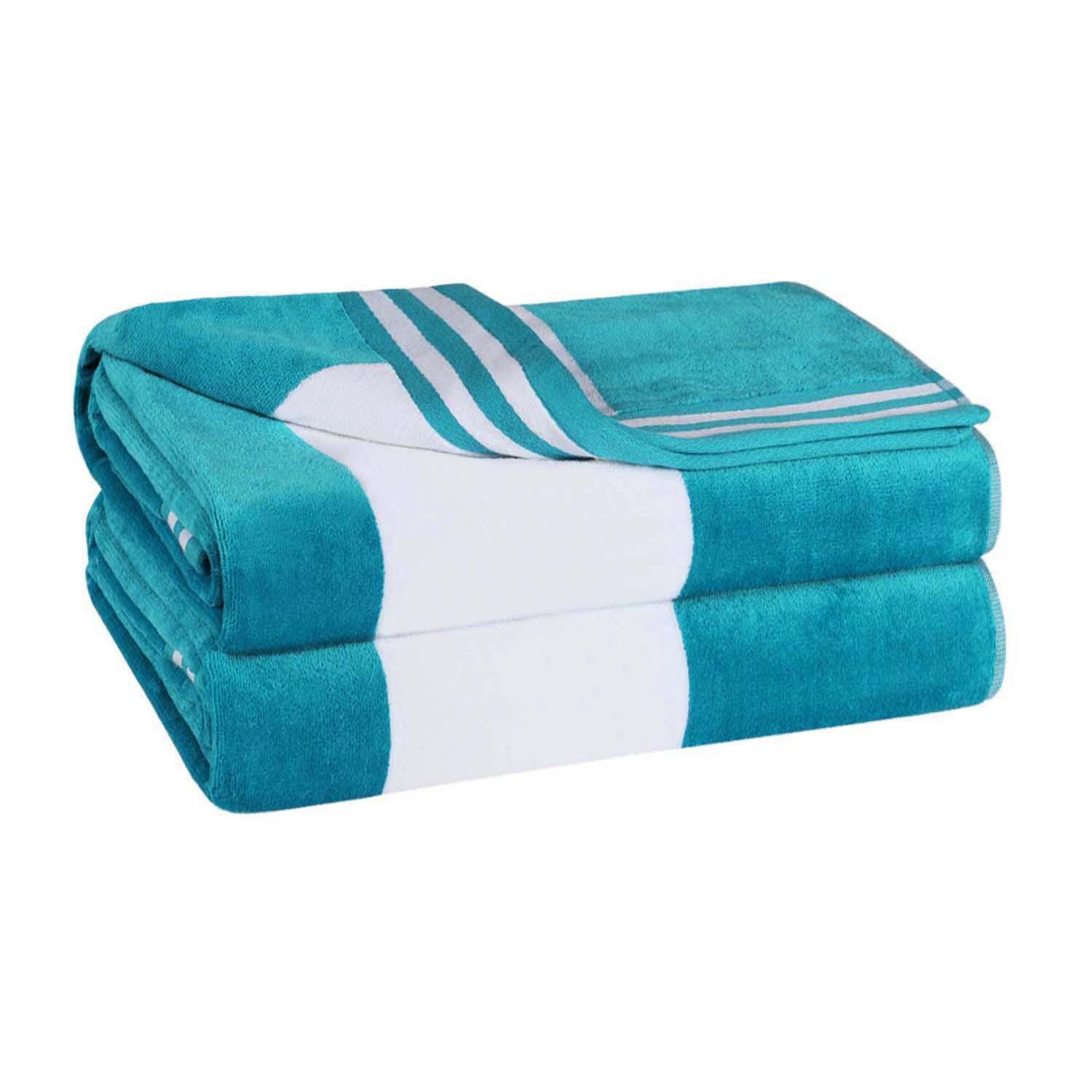 Cabana Stripe Oversized Cotton Beach Towel Set Of 2,4,6