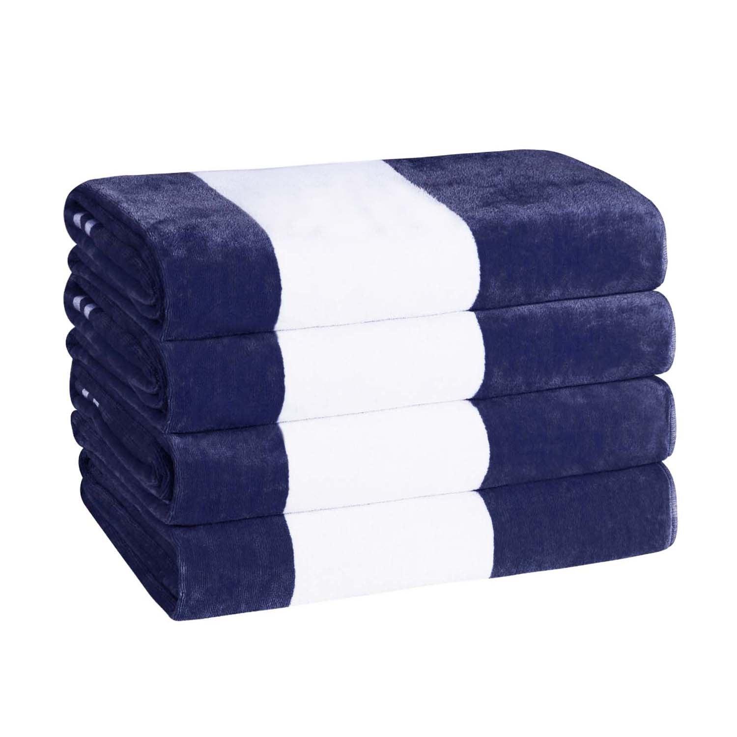 Cabana Stripe Oversized Cotton Beach Towel Set Of 2,4,6