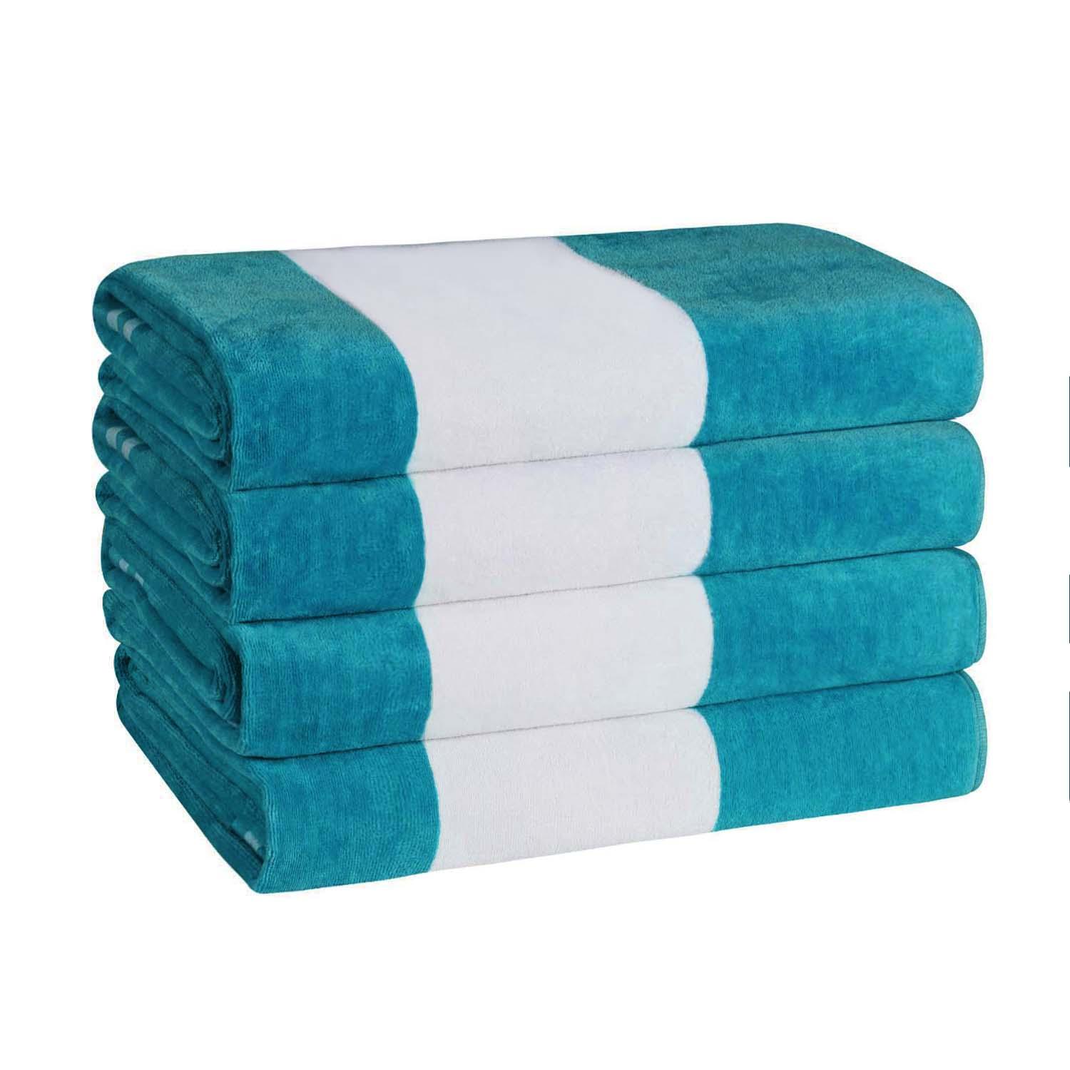 Cabana Stripe Oversized Cotton Beach Towel Set Of 2,4,6