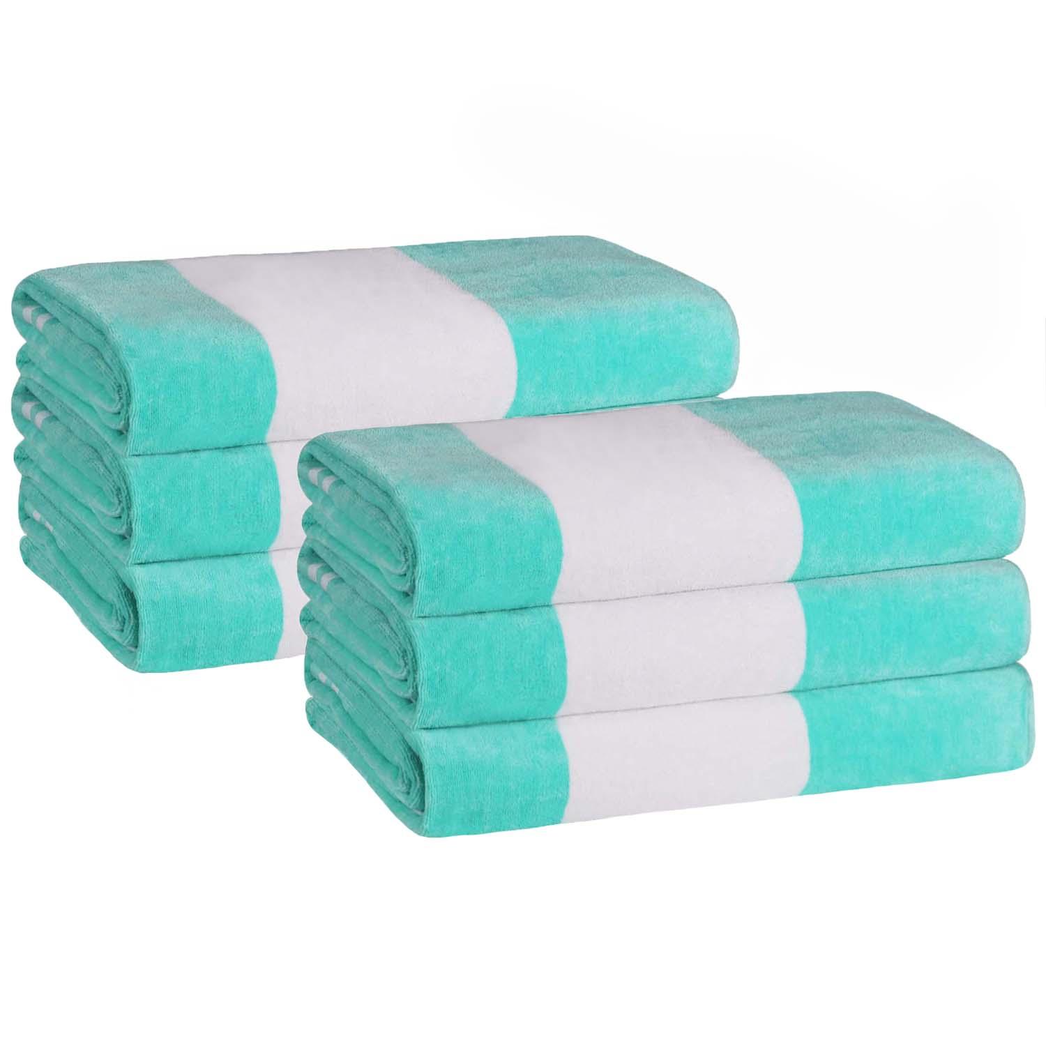 Cabana Stripe Oversized Cotton Beach Towel Set Of 2,4,6