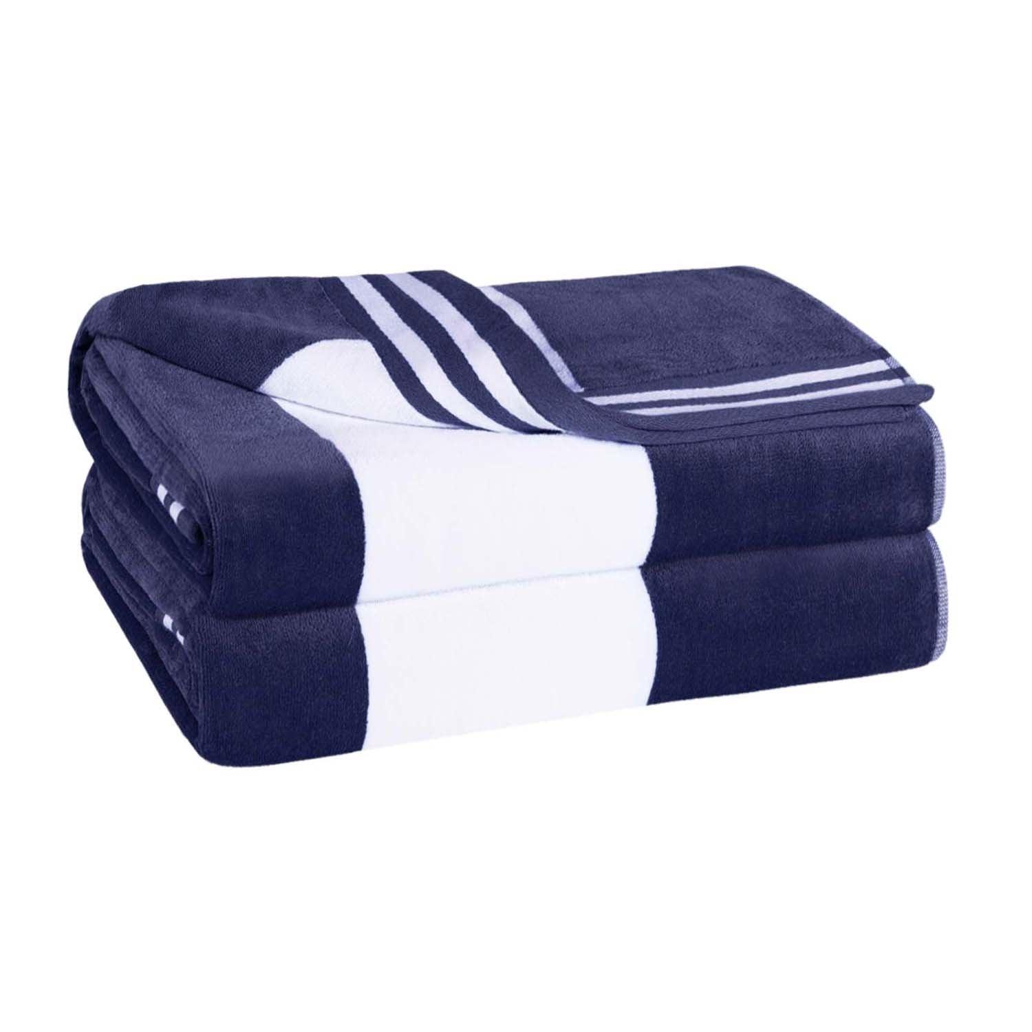 Cabana Stripe Oversized Cotton Beach Towel Set Of 2,4,6