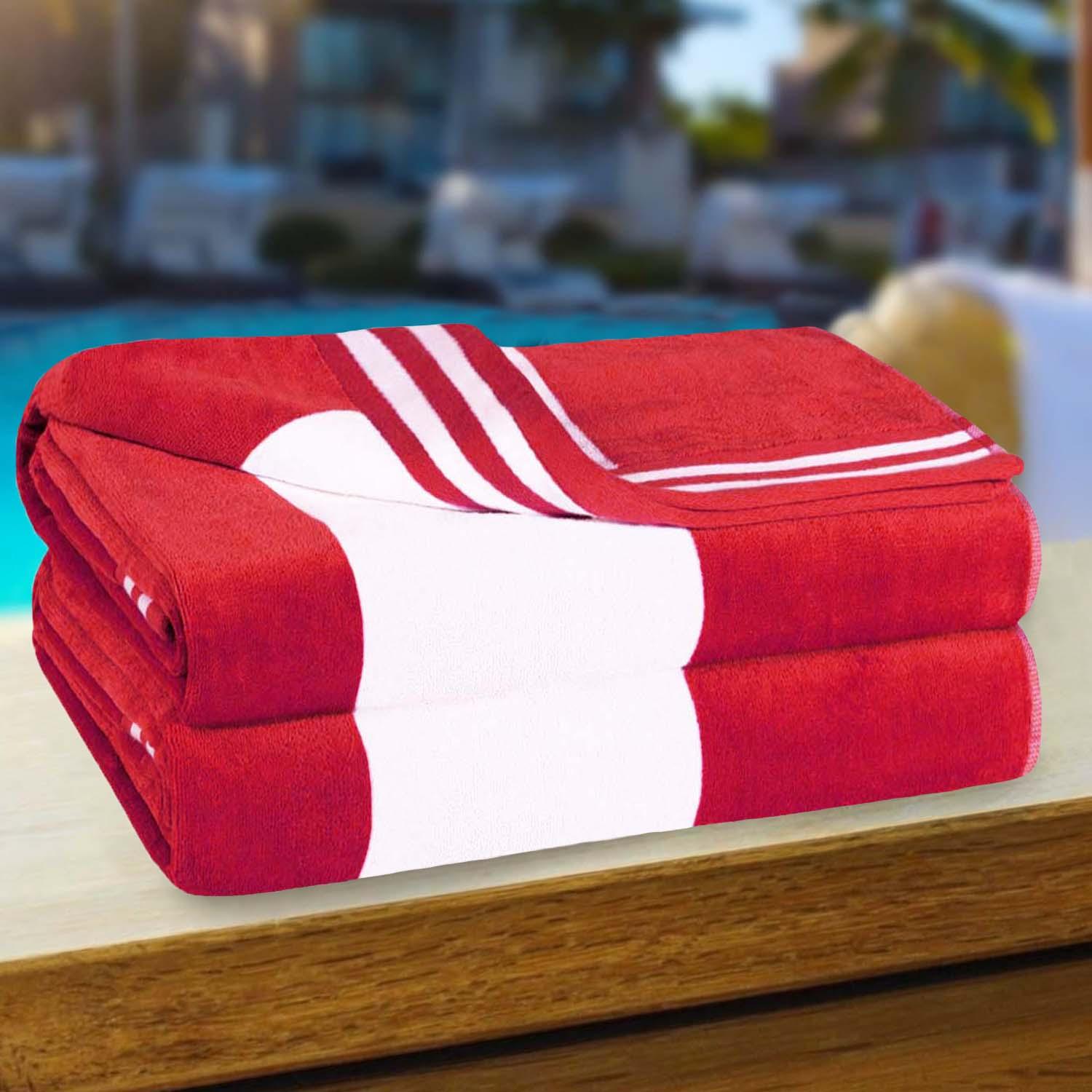 Cabana Stripe Oversized Cotton Beach Towel Set Of 2,4,6