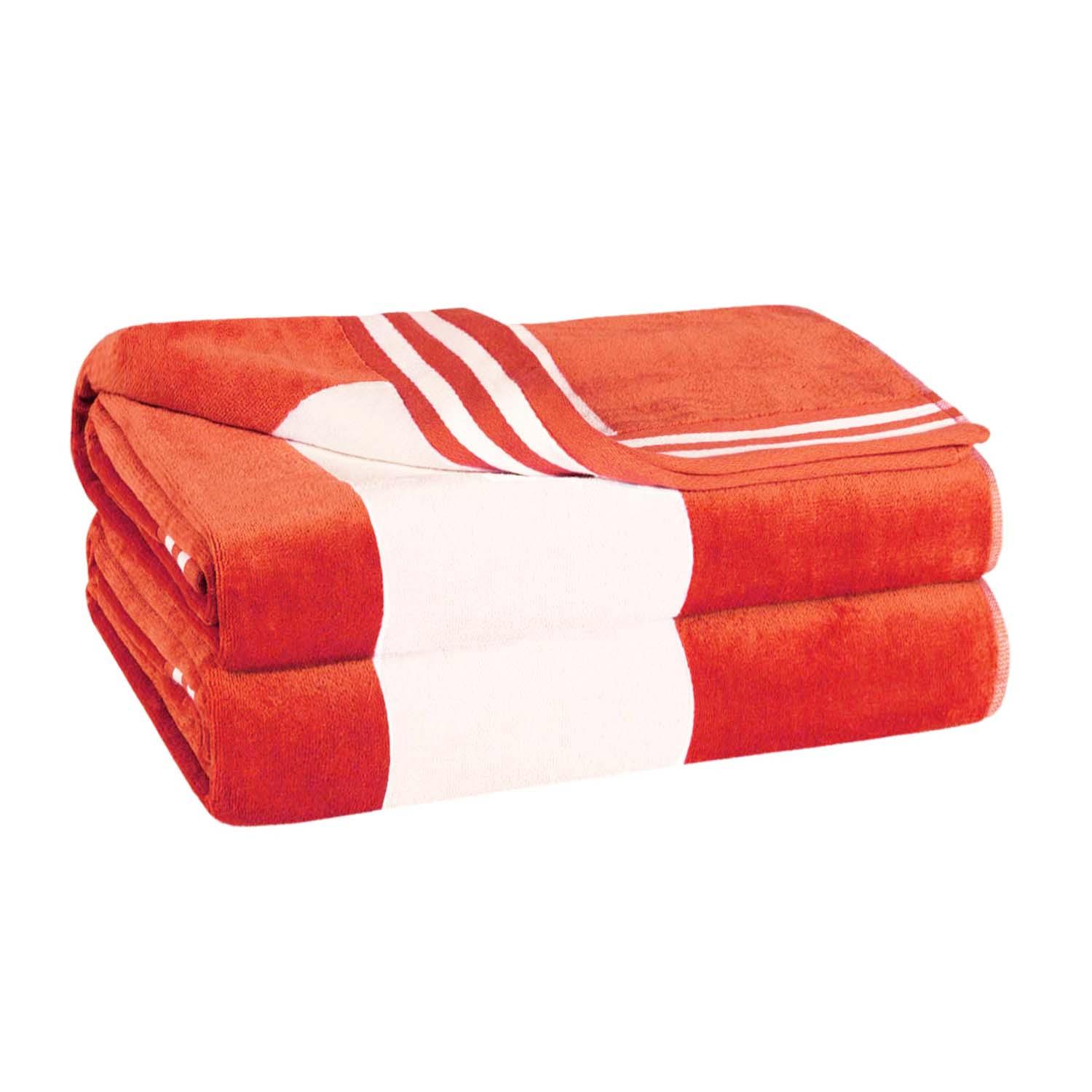 Cabana Stripe Oversized Cotton Beach Towel Set Of 2,4,6