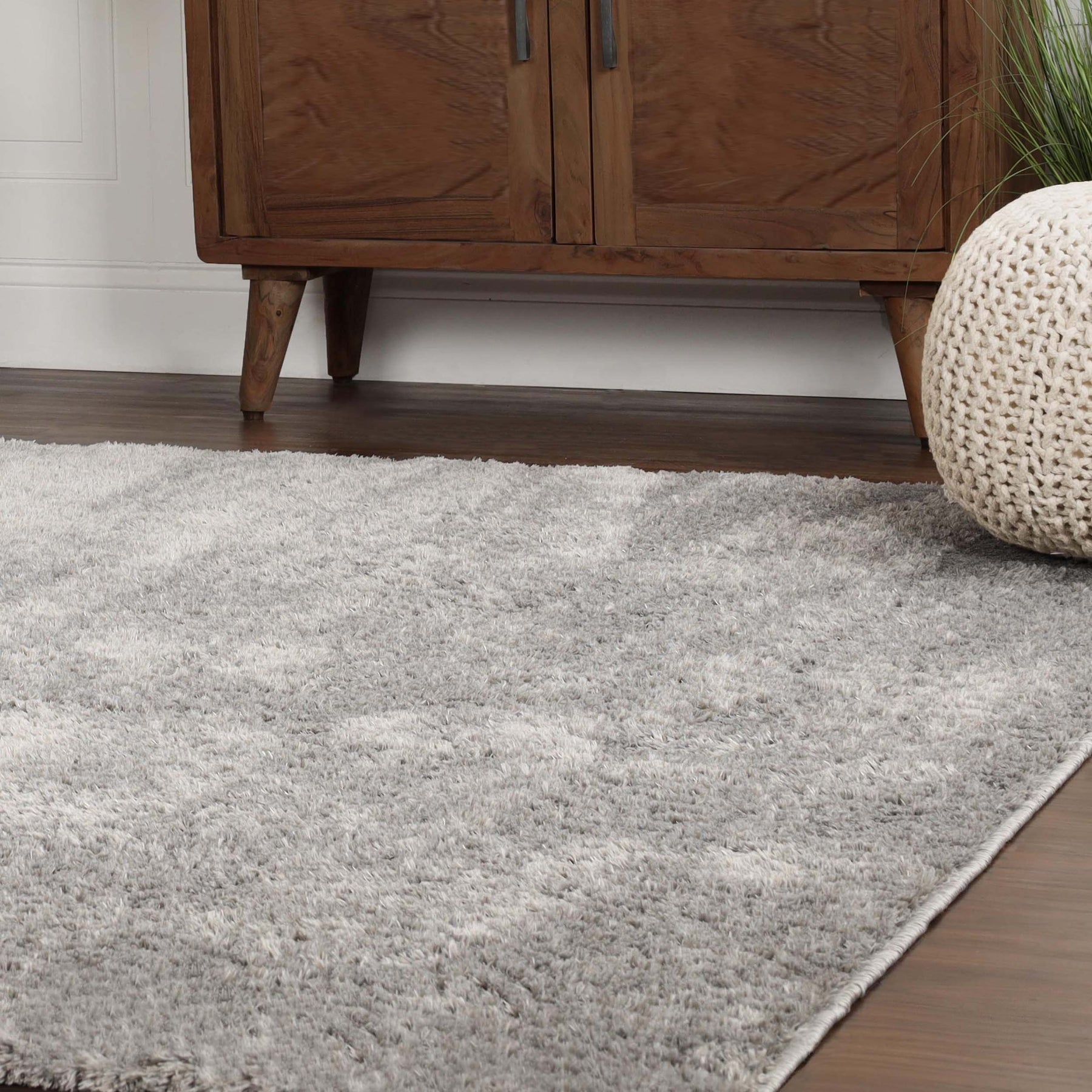 California Shag Solid Plush Fluffy Non-Slip Indoor Area Rug Or Runner