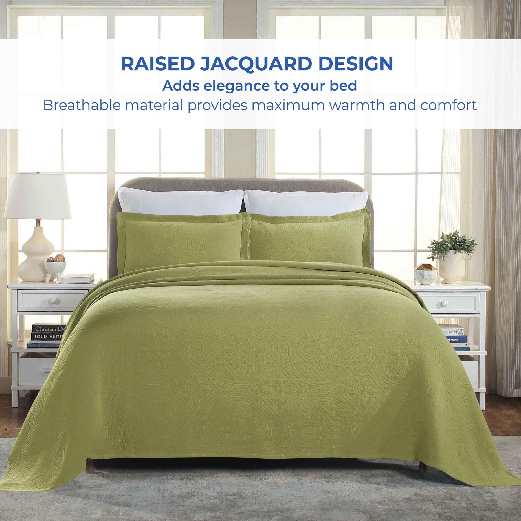 Celtic Circle Cotton Jacquard Matelasse Bedspread Set