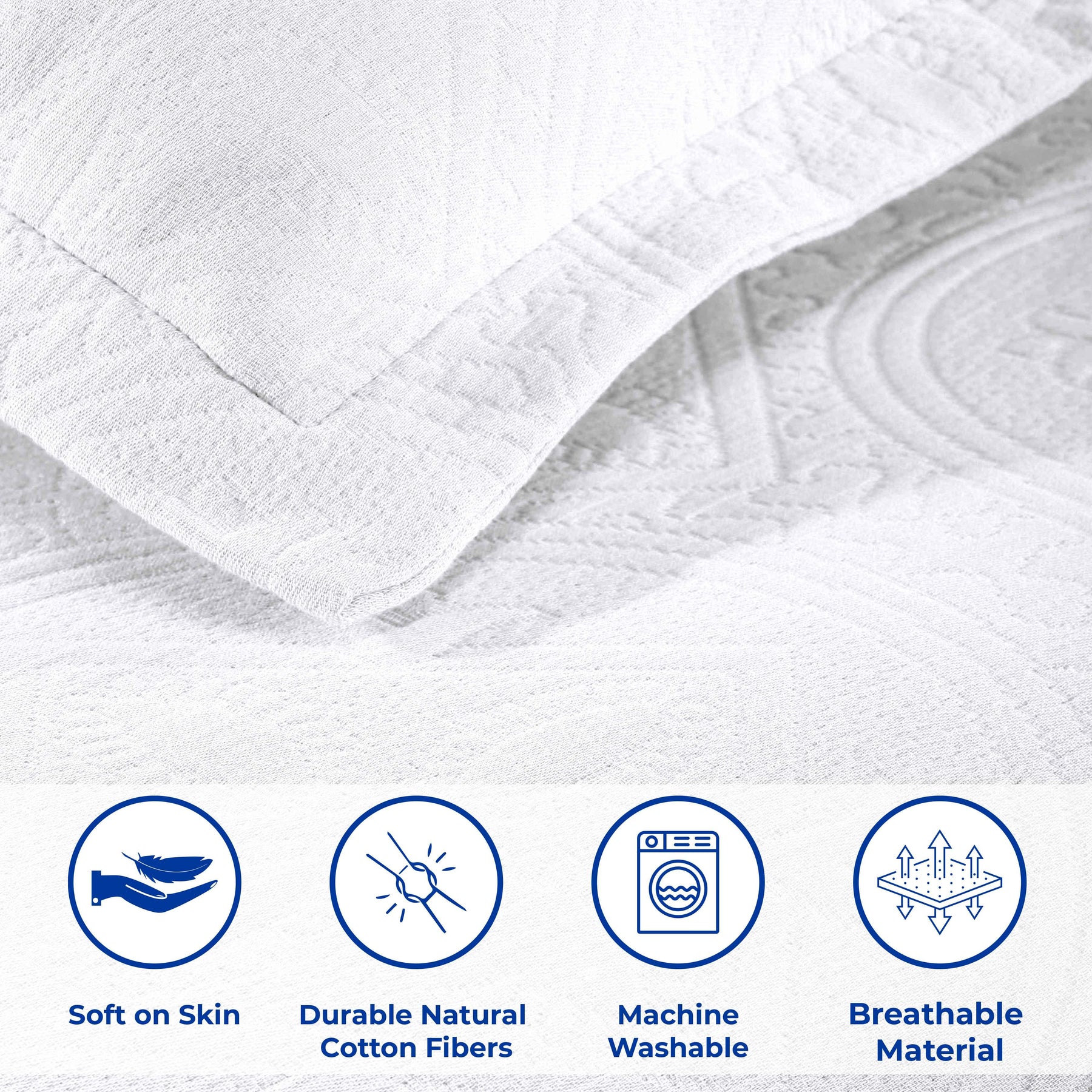 Celtic Circle Cotton Jacquard Matelasse Bedspread Set