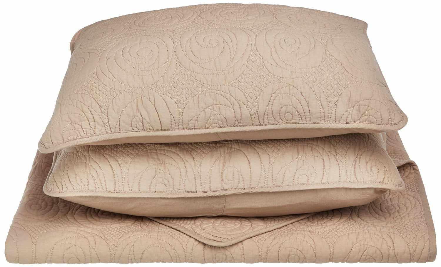 Channing Fine Stitched Floral Cotton Quilt Set