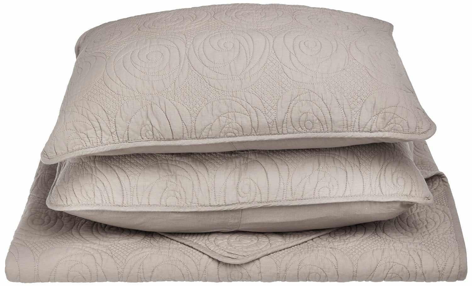 Channing Fine Stitched Floral Cotton Quilt Set