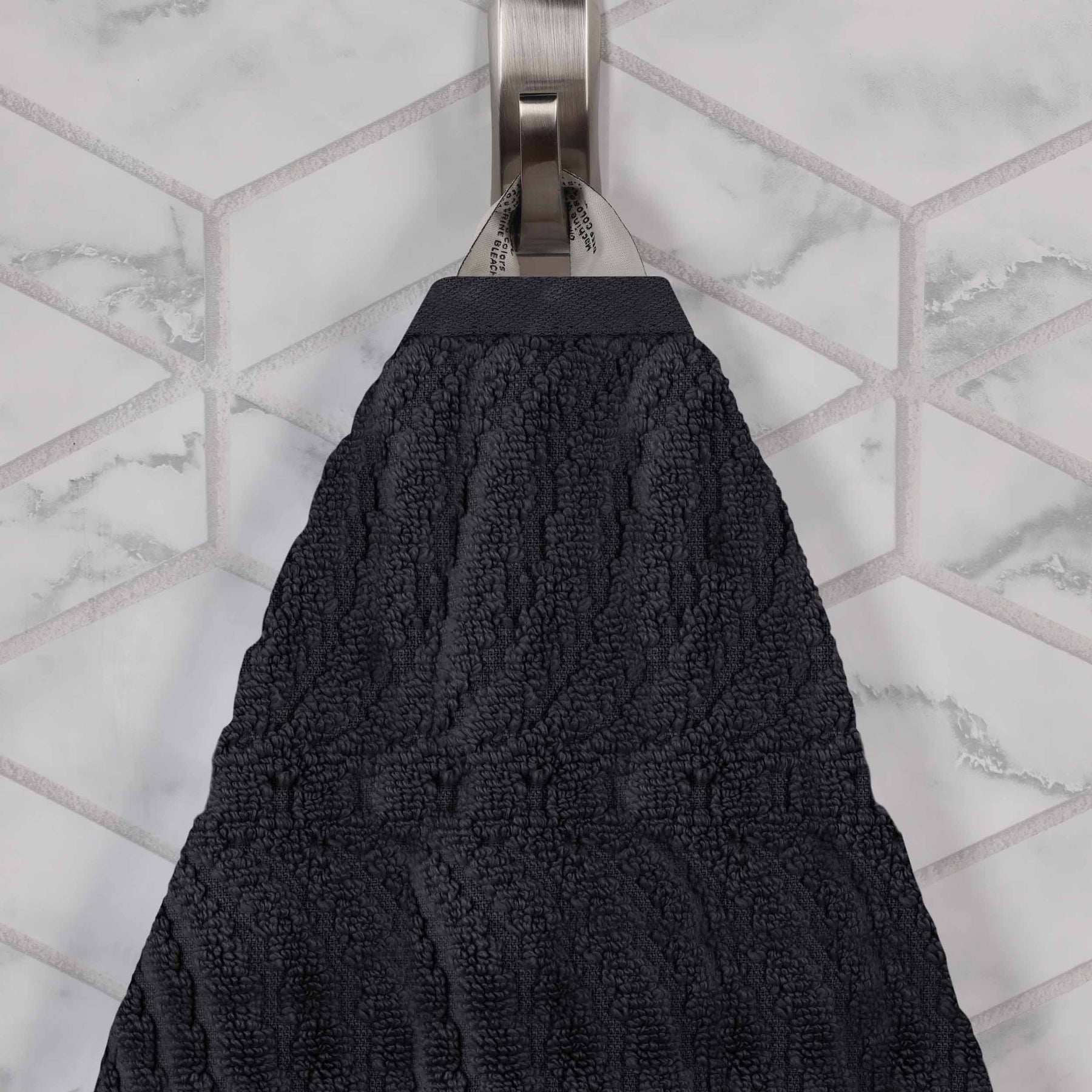Chevron Zero Twist Solid and Jacquard Soft Cotton 12 Piece Towel Set