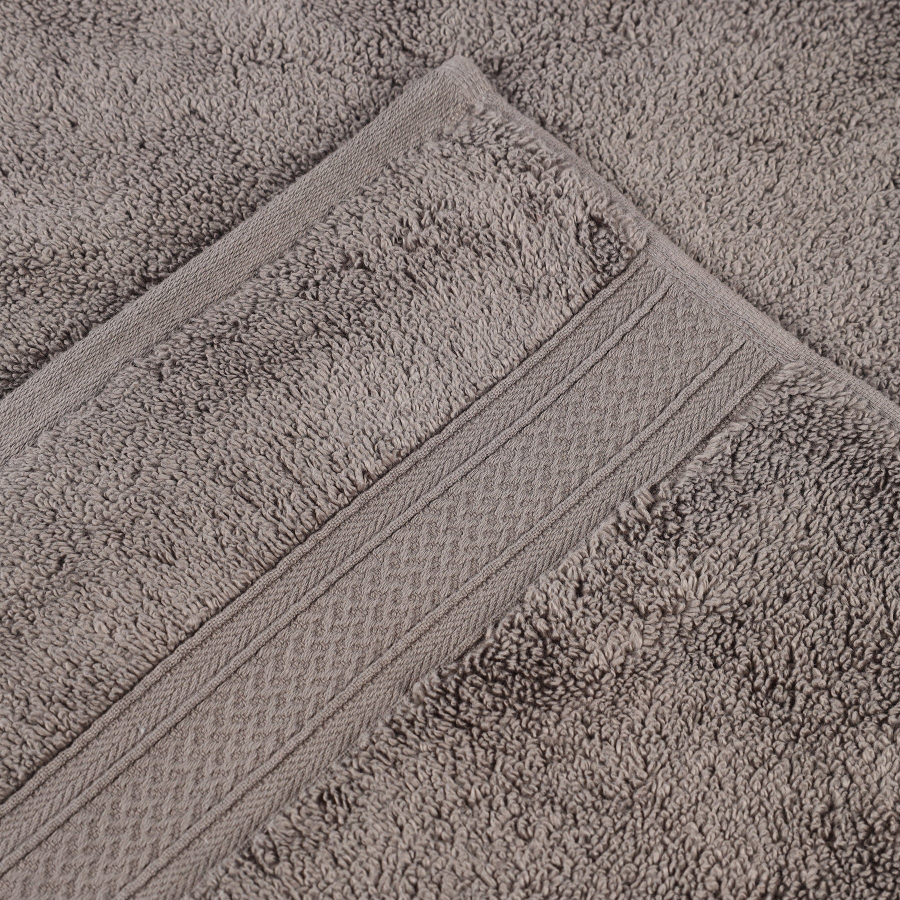 Chevron Zero Twist Solid and Jacquard Soft Cotton Bath Sheet Set of 2