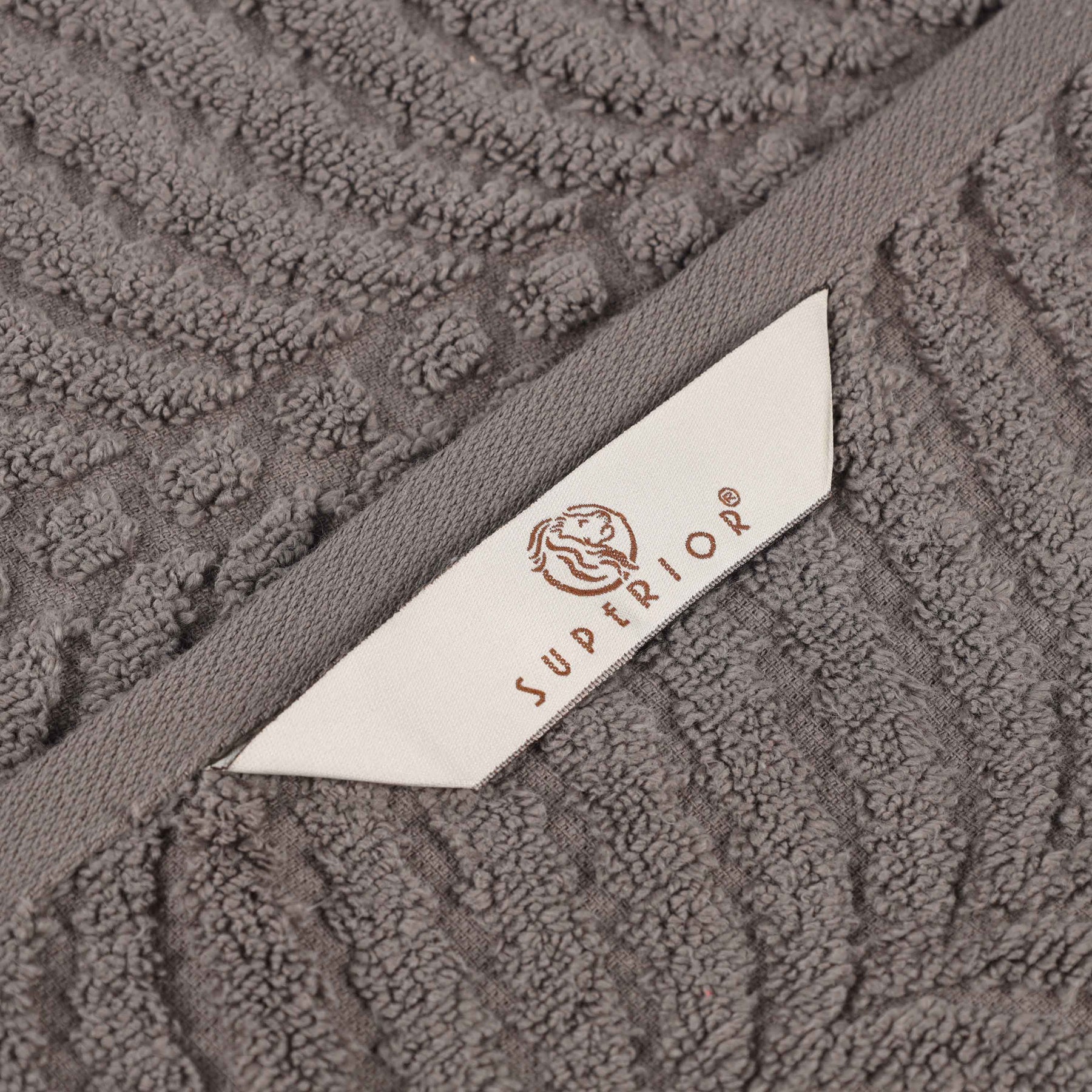 Chevron Zero Twist Solid and Jacquard Soft Cotton Bath Sheet Set of 2