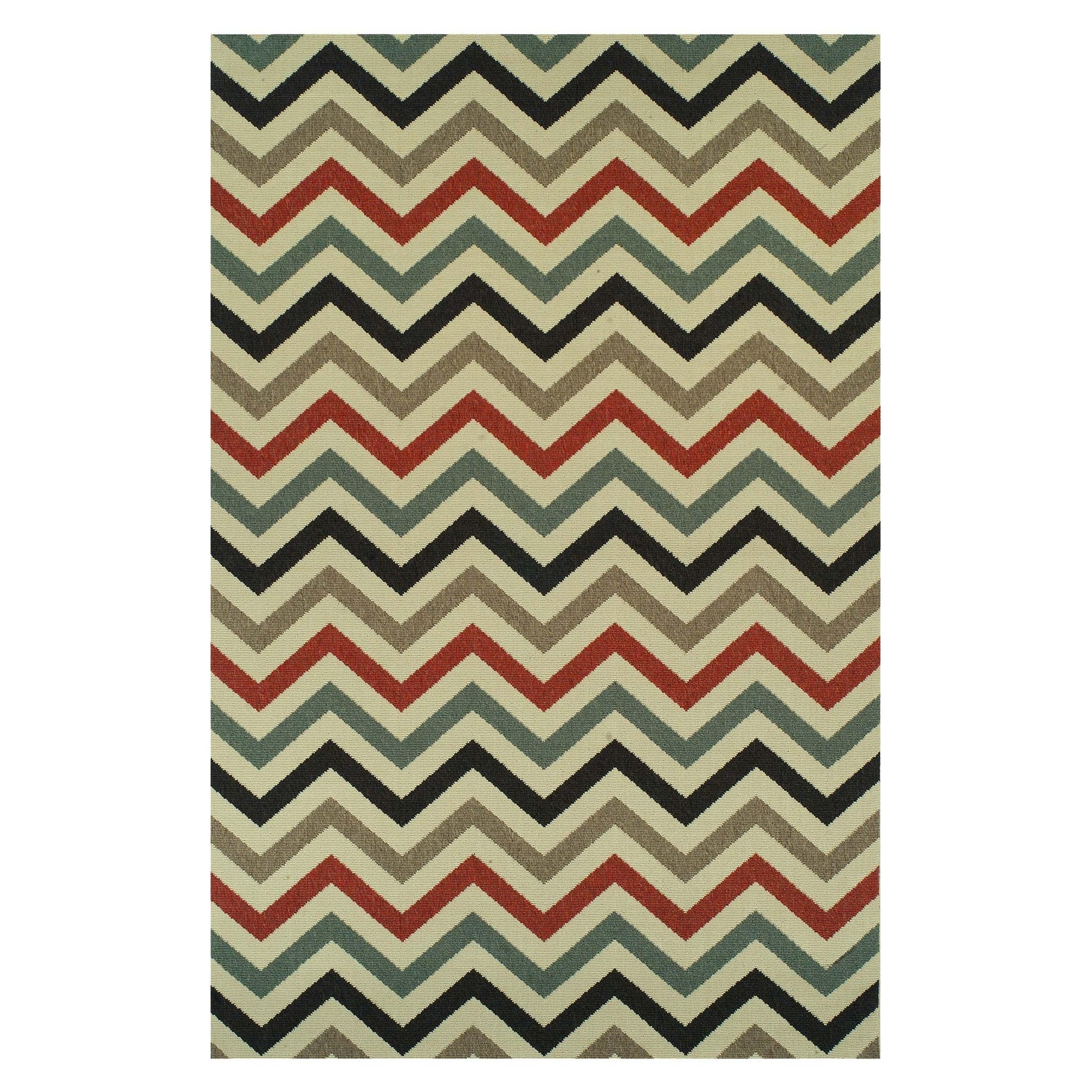 Chevron Zig-Zag Geometric Modern Indoor Outdoor Area Rug
