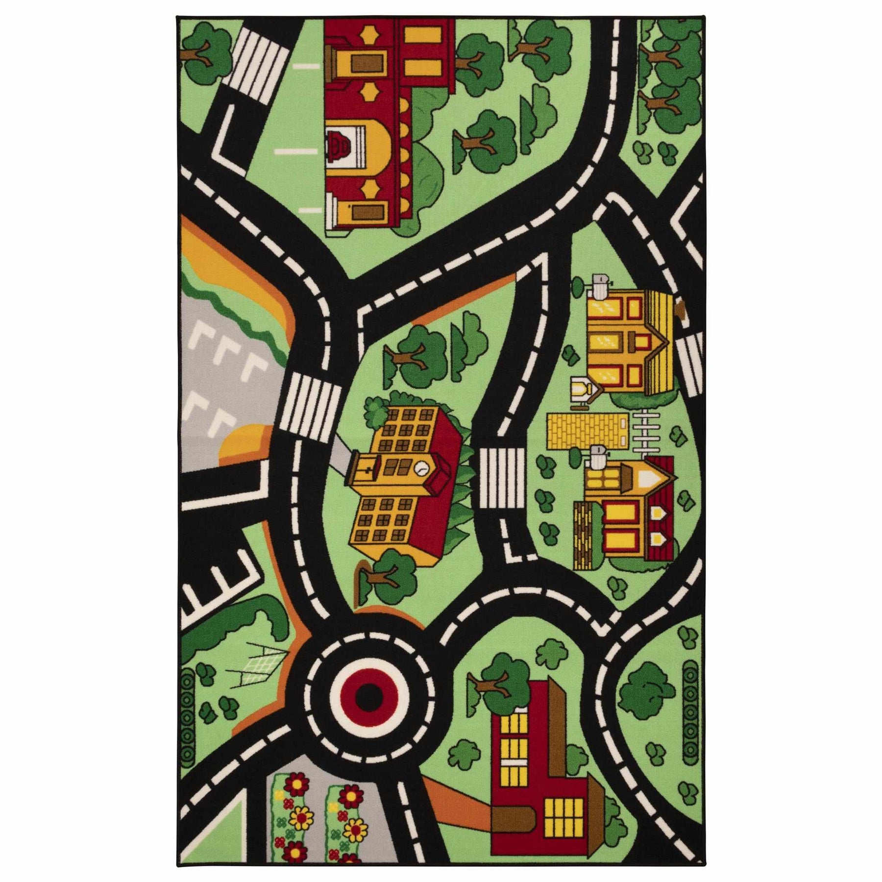 City-Cruising Non-Slip Washable Kids Indoor Area Rug or Runner