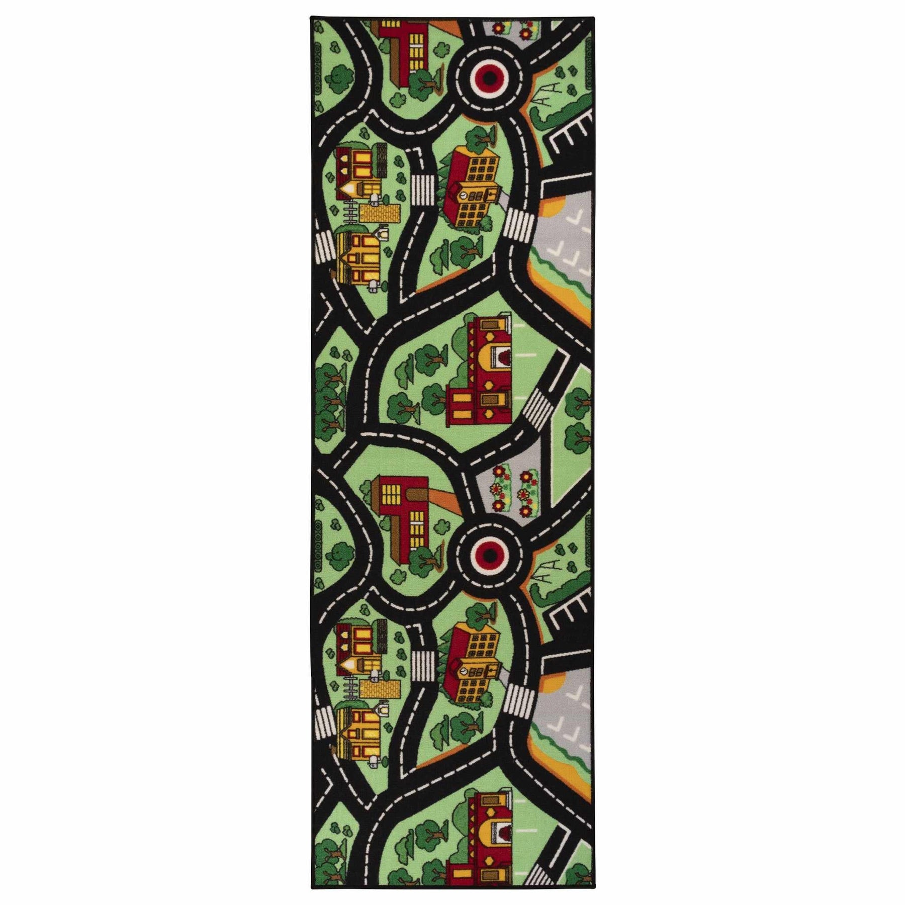 City-Cruising Non-Slip Washable Kids Indoor Area Rug or Runner
