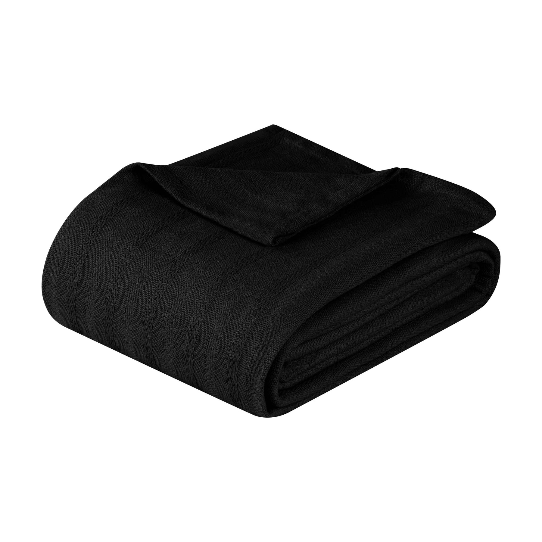 Clara Cotton Textured Jacquard Striped Lightweight Woven Blanket