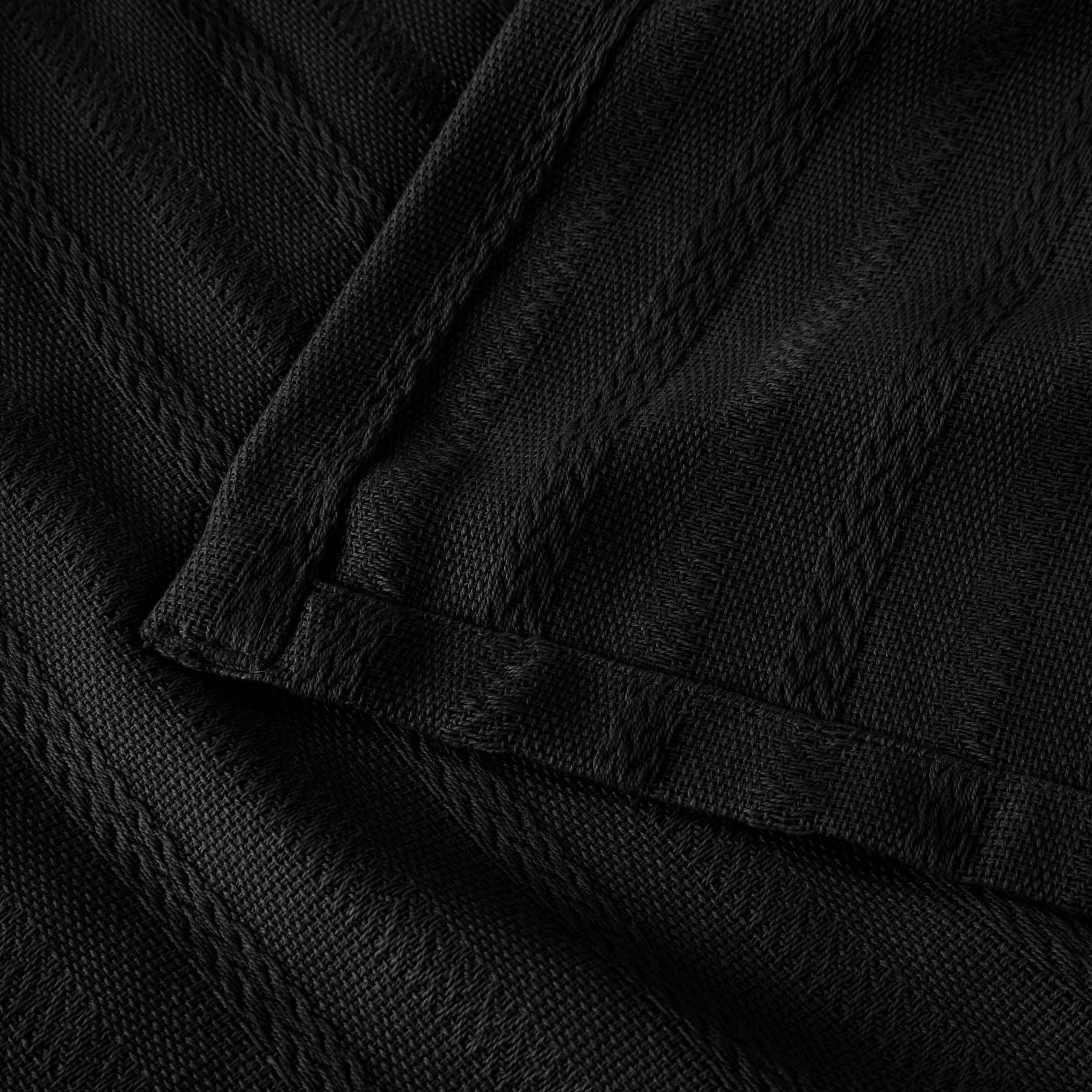 Clara Cotton Textured Jacquard Striped Lightweight Woven Blanket