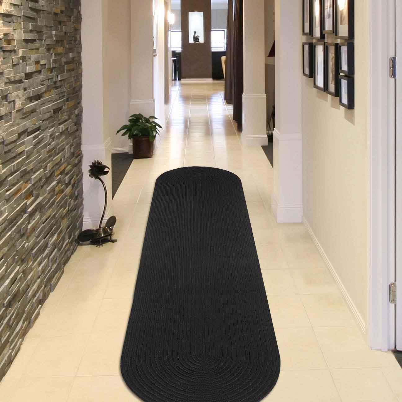 Classic Braided Weave Oval Area Rug Indoor Outdoor Rugs
