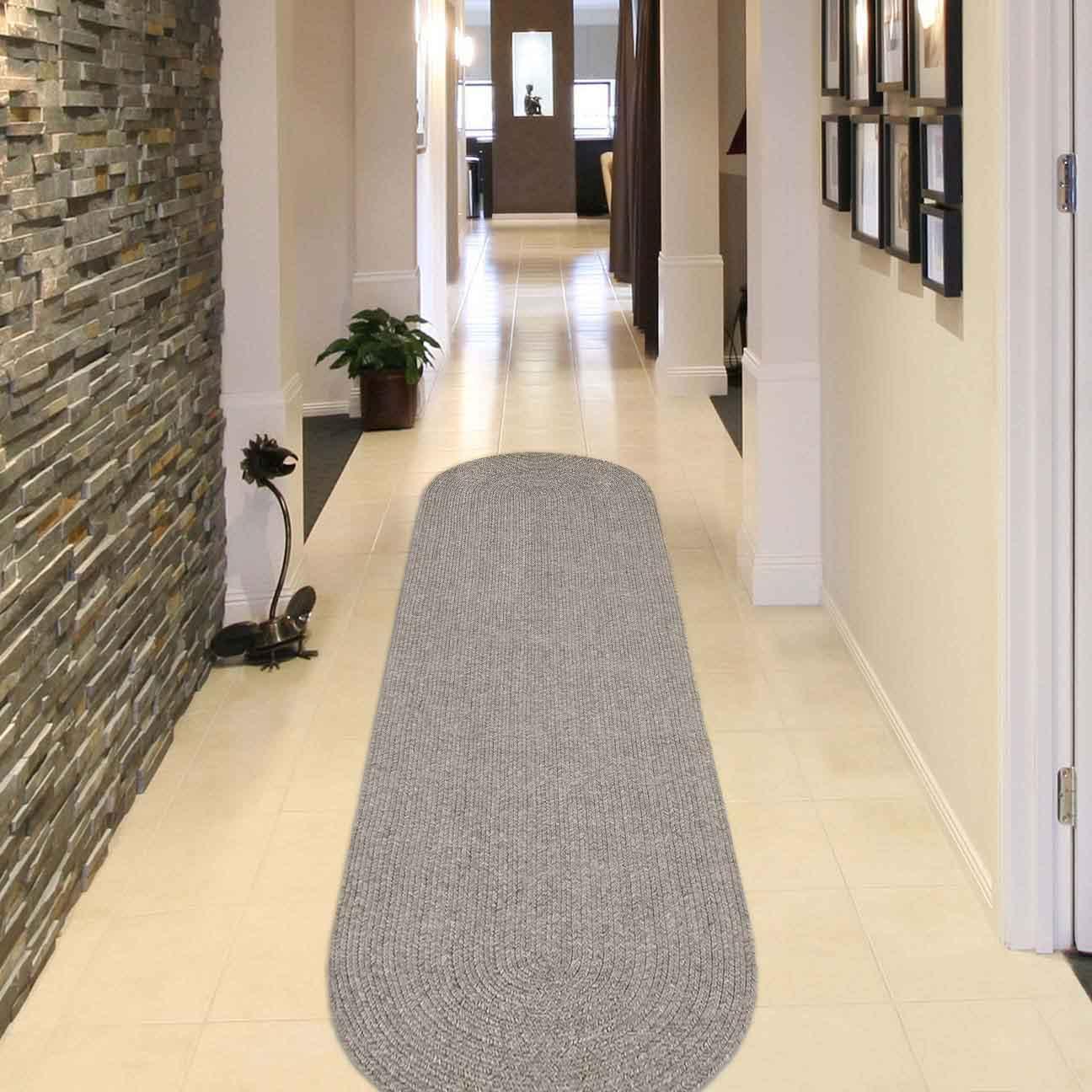 Classic Braided Weave Oval Area Rug Indoor Outdoor Rugs