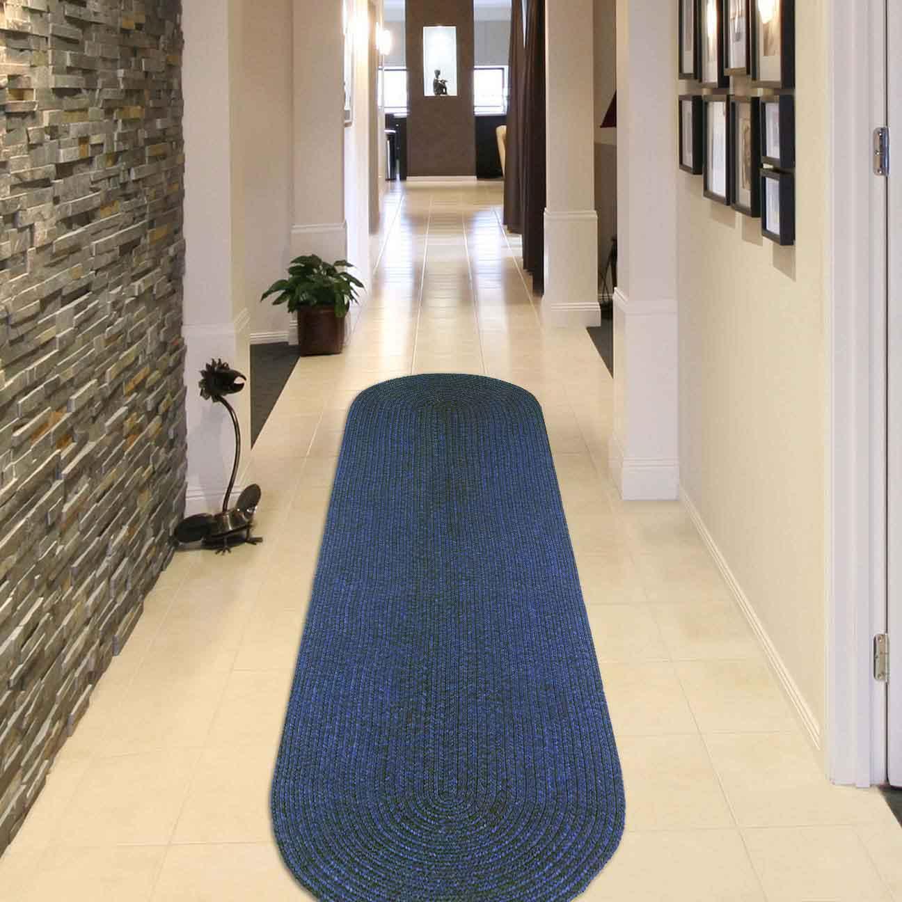 Classic Braided Weave Oval Area Rug Indoor Outdoor Rugs