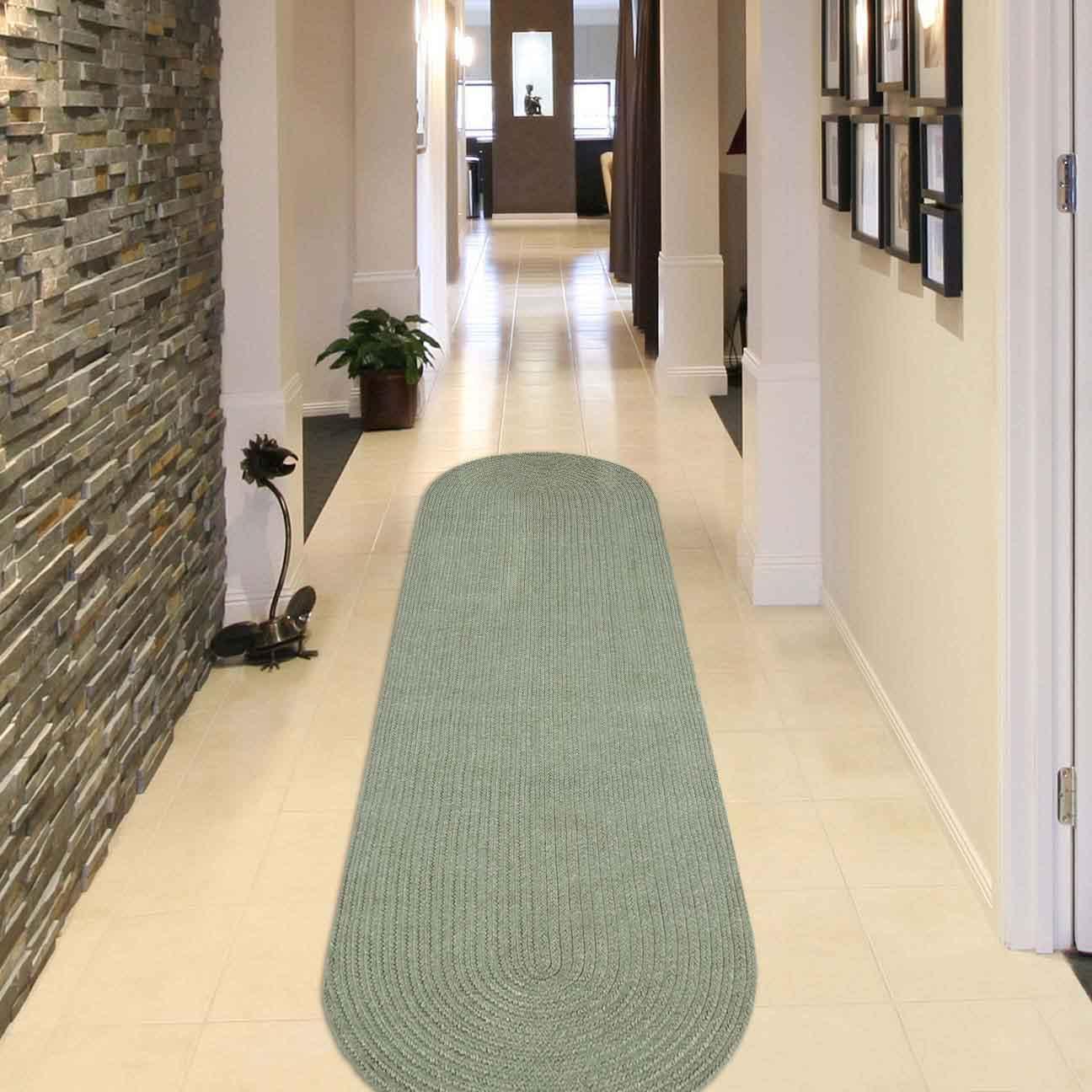 Classic Braided Weave Oval Area Rug Indoor Outdoor Rugs