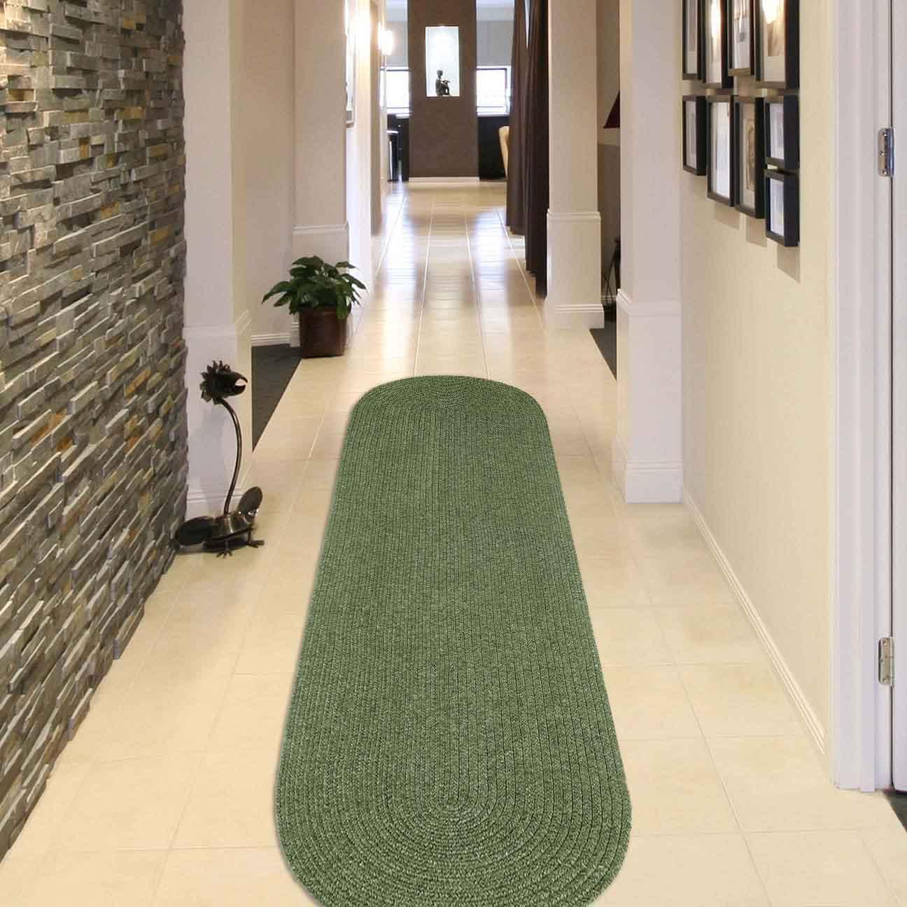 Classic Braided Weave Oval Area Rug Indoor Outdoor Rugs