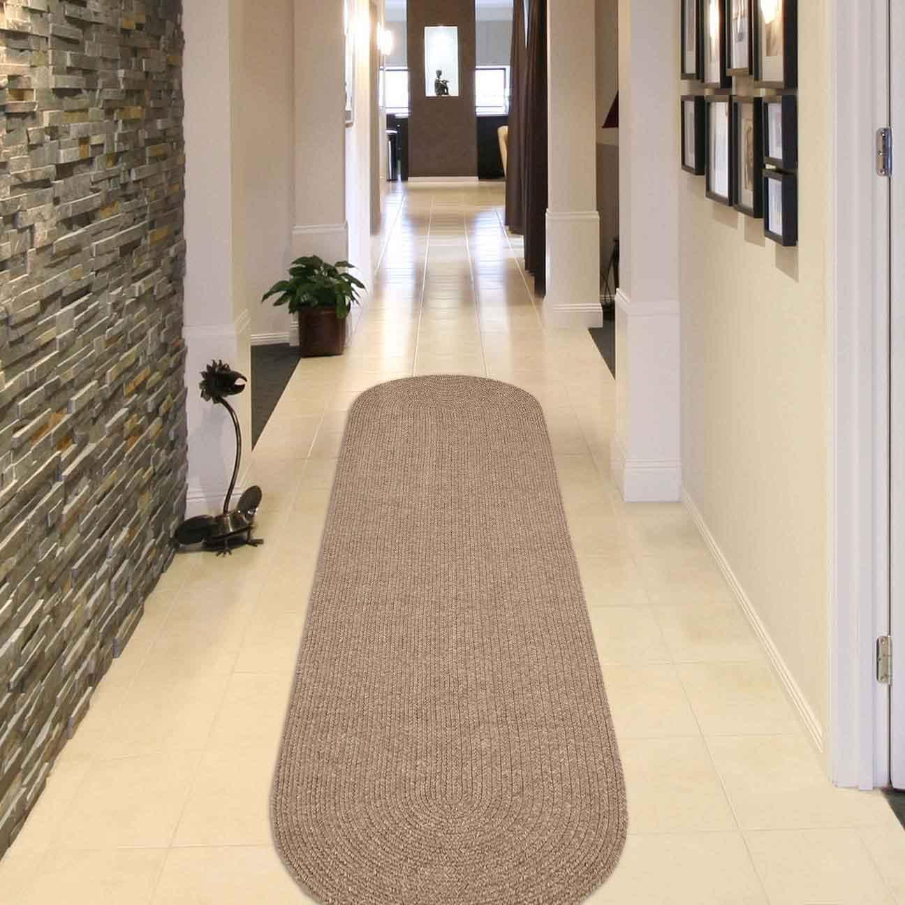 Classic Braided Weave Oval Area Rug Indoor Outdoor Rugs