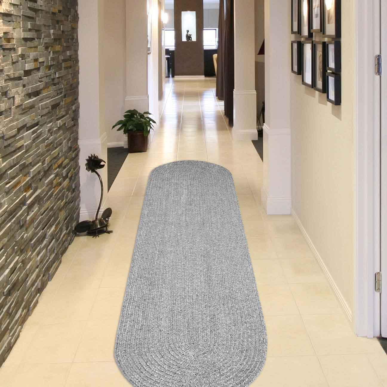 Classic Braided Weave Oval Area Rug Indoor Outdoor Rugs
