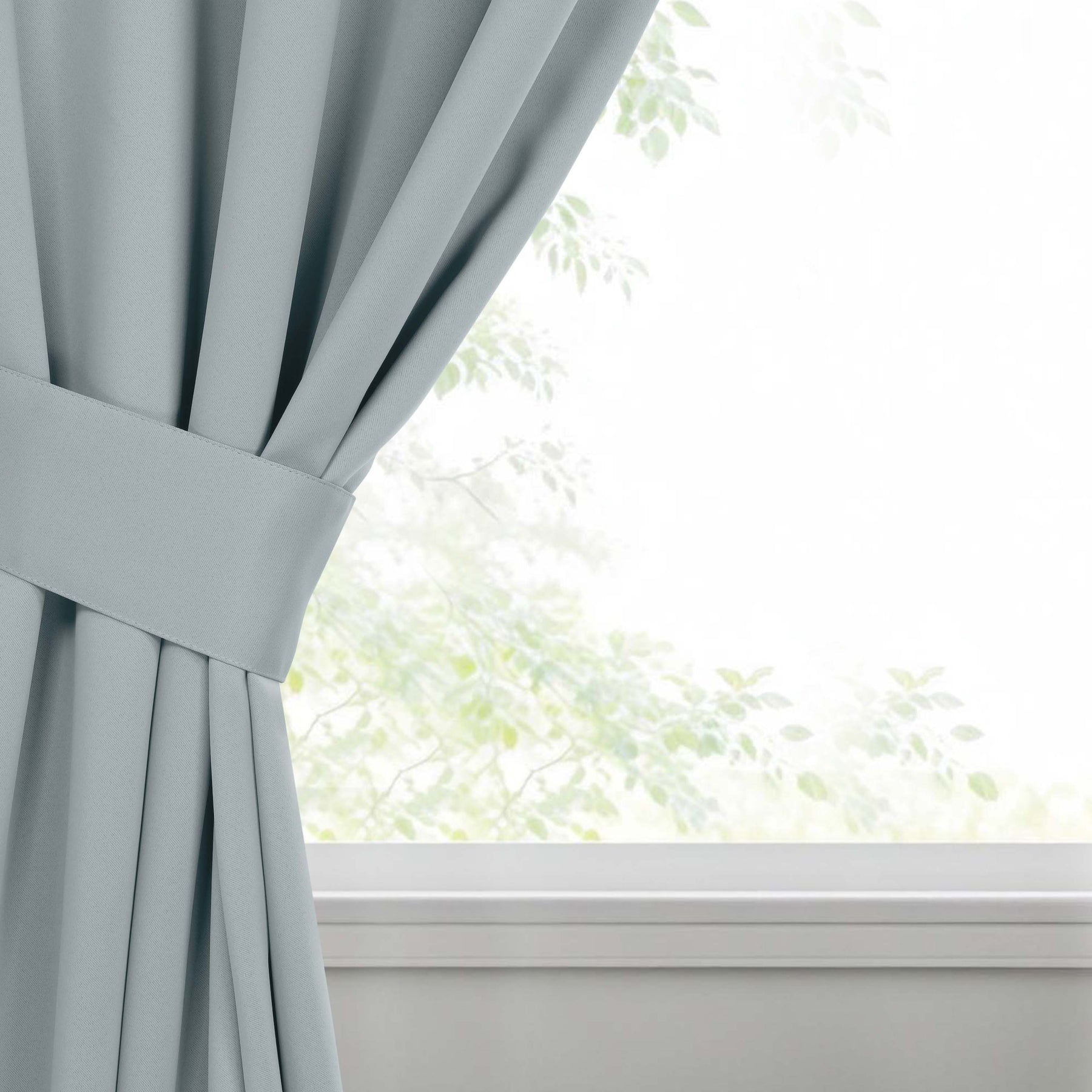 Classic Modern Solid Room Darkening Blackout Curtain Panels, Set of 2