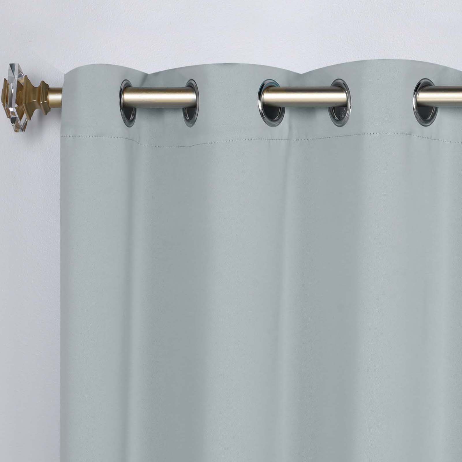 Classic Modern Solid Room Darkening Blackout Curtain Panels, Set of 2