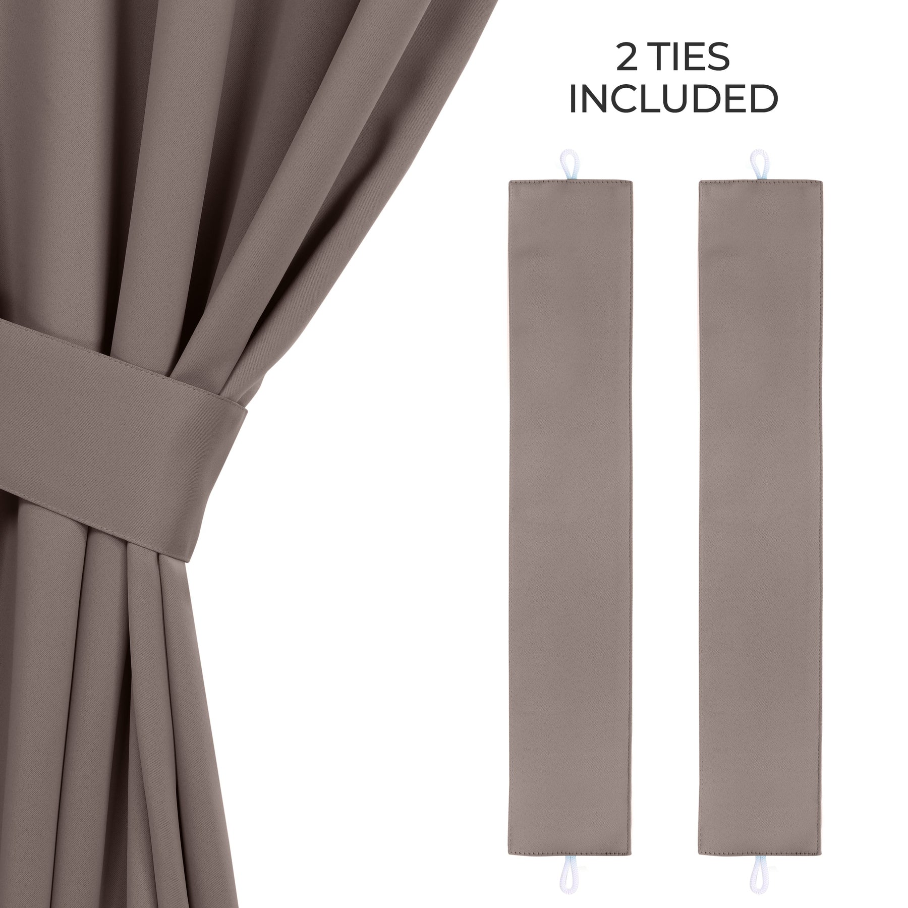 Classic Modern Solid Room Darkening Blackout Curtain Panels, Set of 2