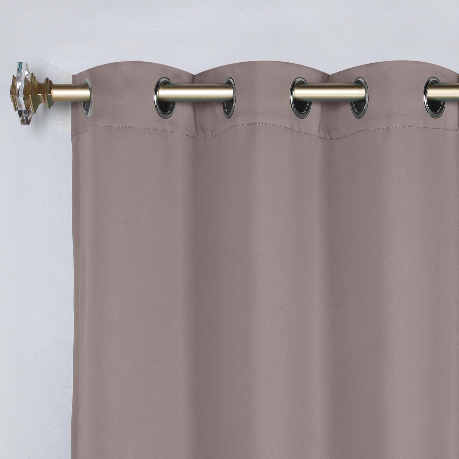 Classic Modern Solid Room Darkening Blackout Curtain Panels, Set of 2