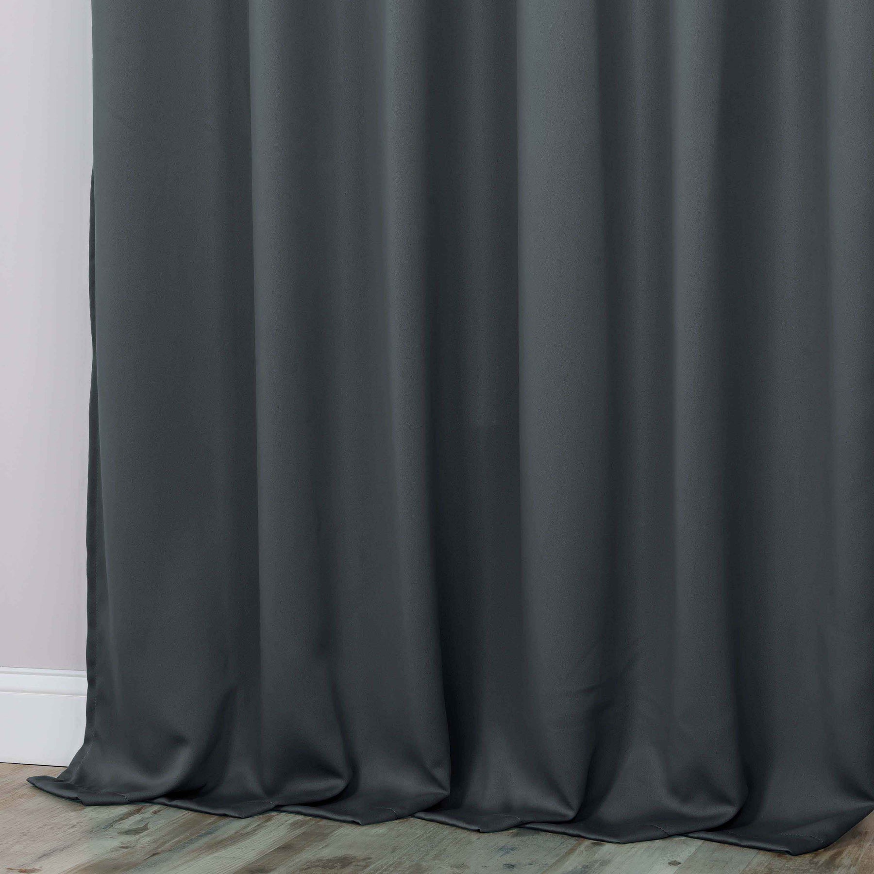 Classic Modern Solid Room Darkening Blackout Curtain Panels, Set of 2
