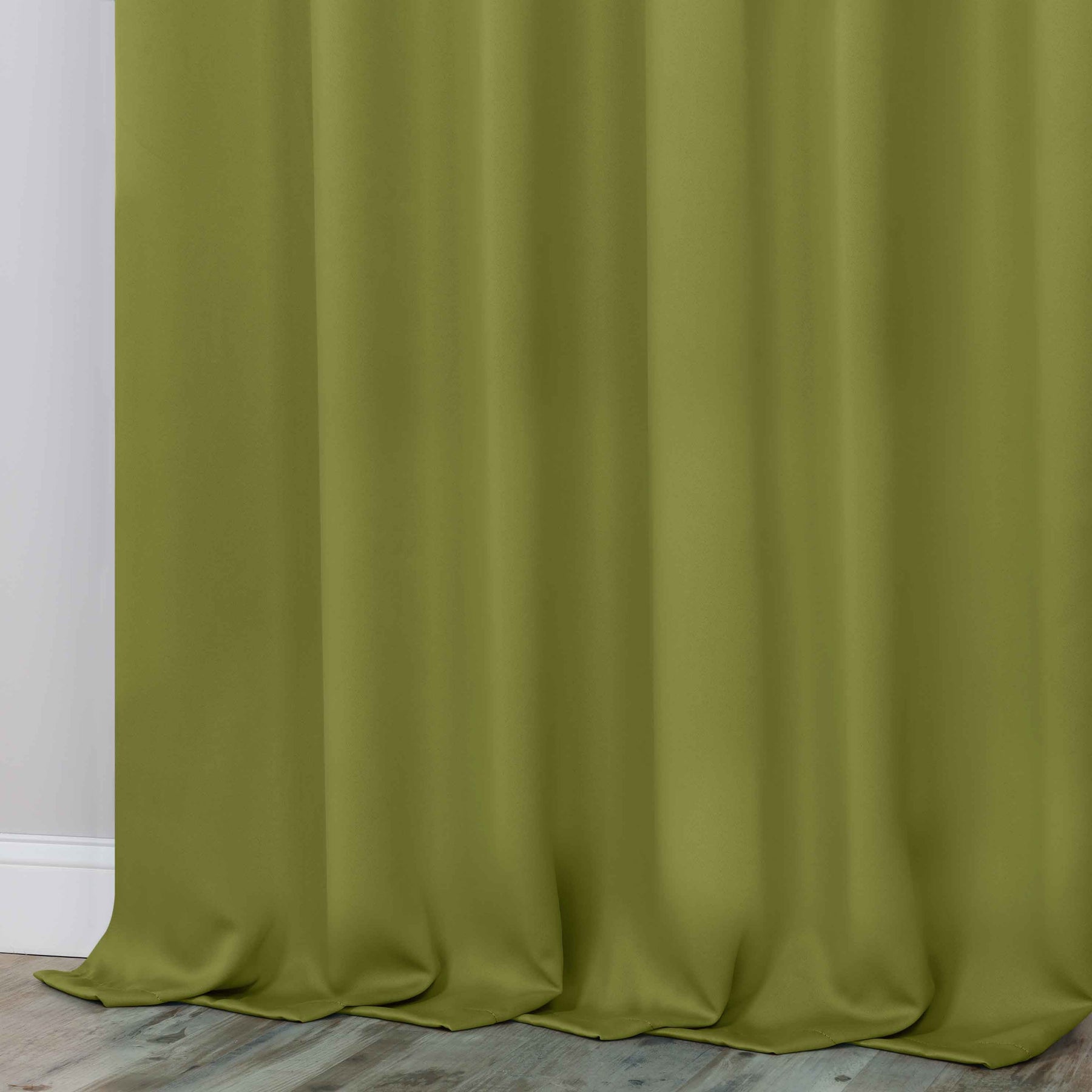 Classic Modern Solid Room Darkening Blackout Curtain Panels, Set of 2