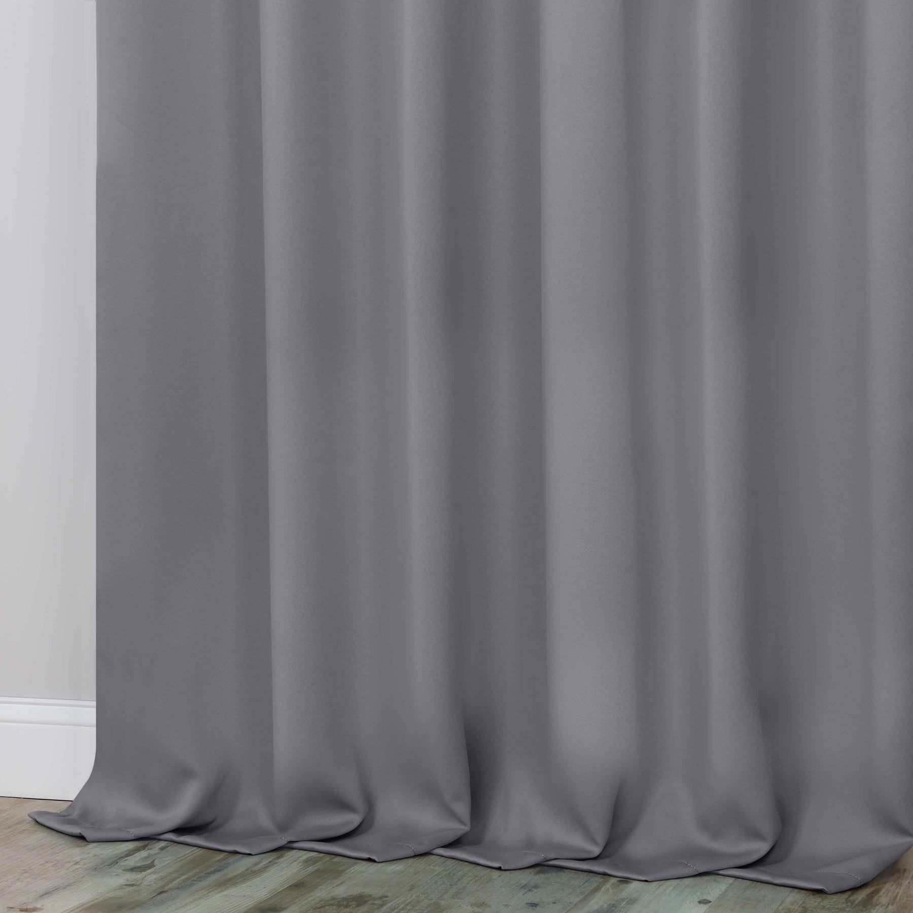 Classic Modern Solid Room Darkening Blackout Curtain Panels, Set of 2