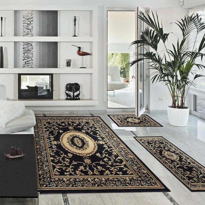Clementina Traditional Medallion 3-Piece Area Rug Set