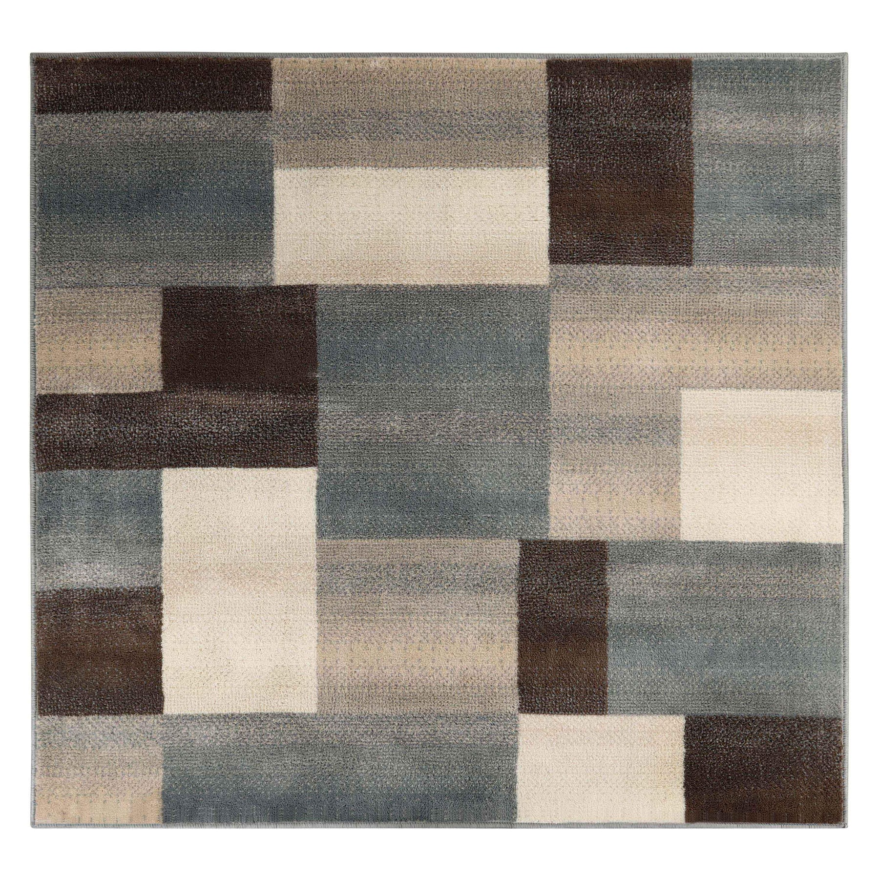 Clifton Geometric Color Block Plush Indoor Area Rug or Runner Rug