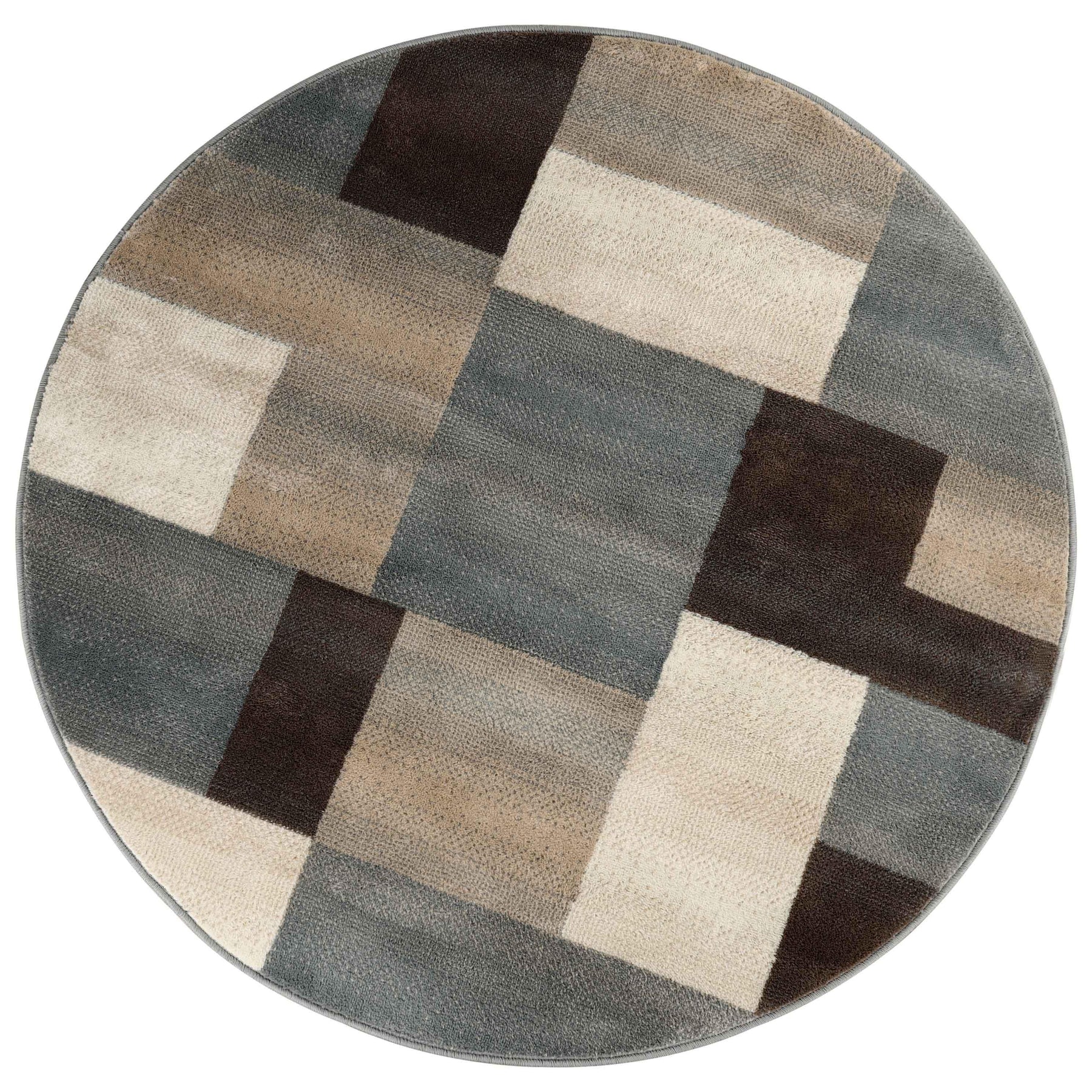 Clifton Geometric Color Block Plush Indoor Area Rug or Runner Rug
