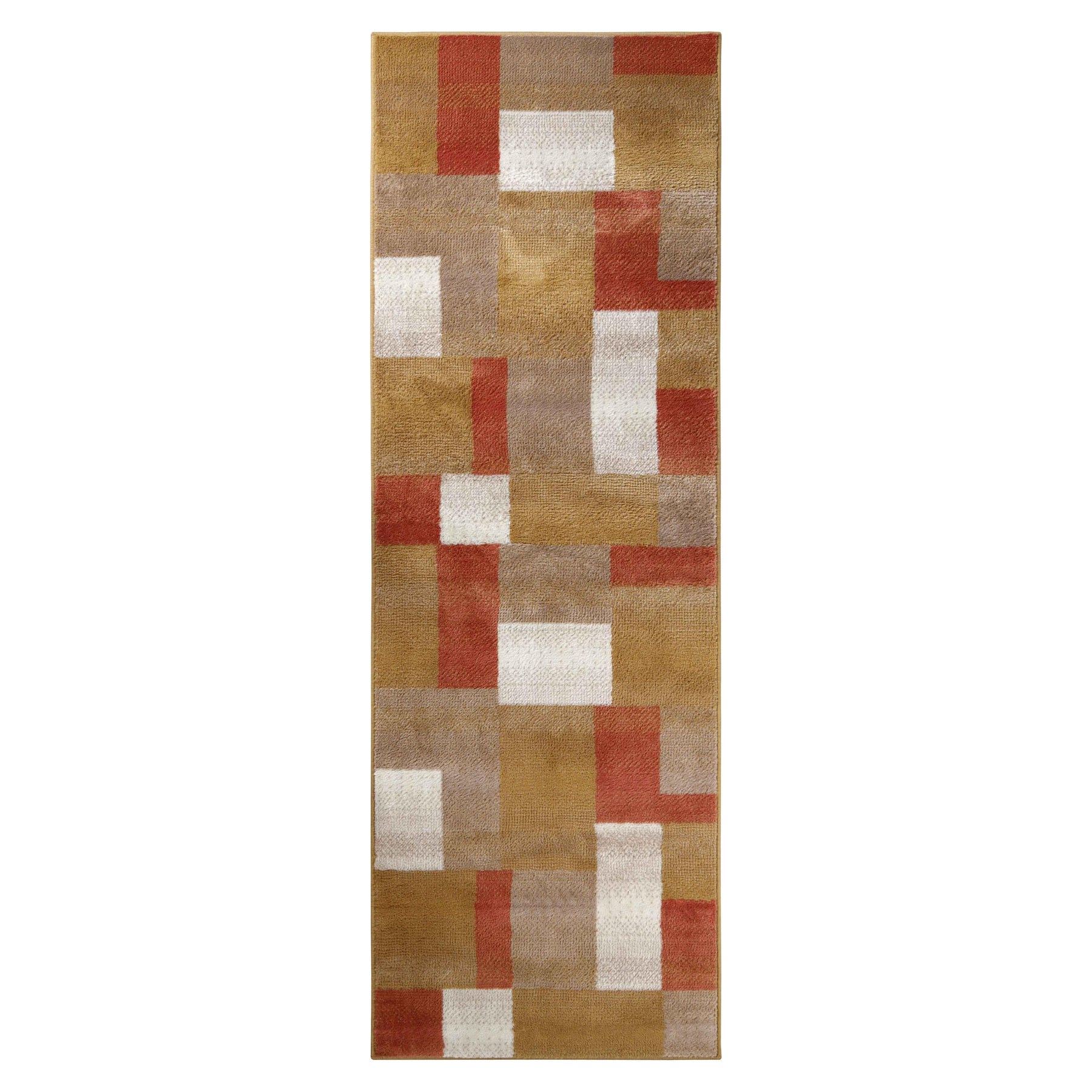 Clifton Geometric Color Block Plush Indoor Area Rug or Runner Rug