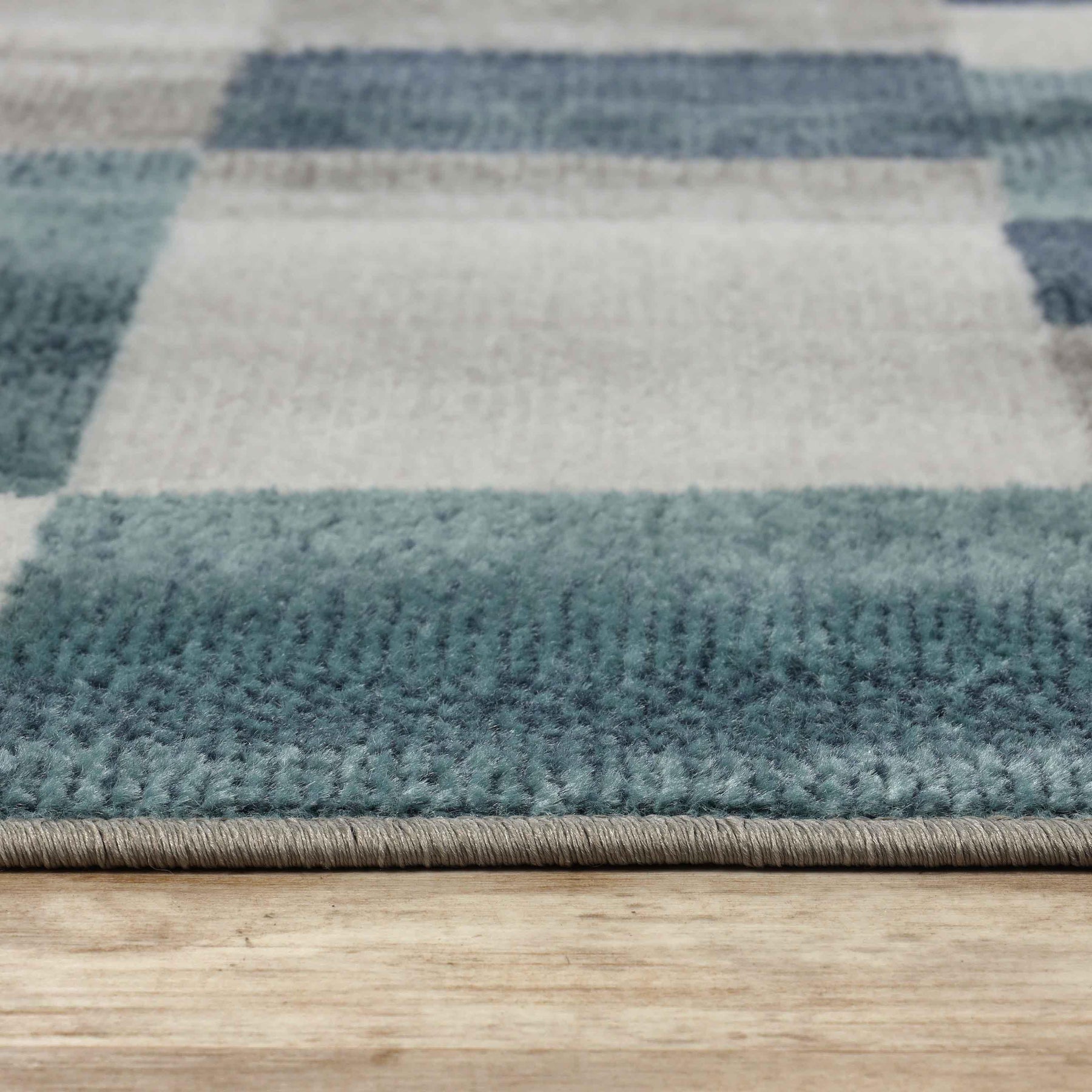 Clifton Geometric Color Block Plush Indoor Area Rug or Runner Rug