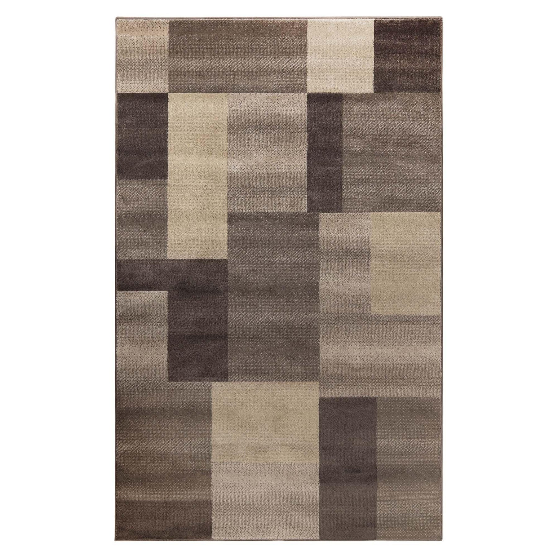 Clifton Geometric Color Block Plush Indoor Area Rug or Runner Rug