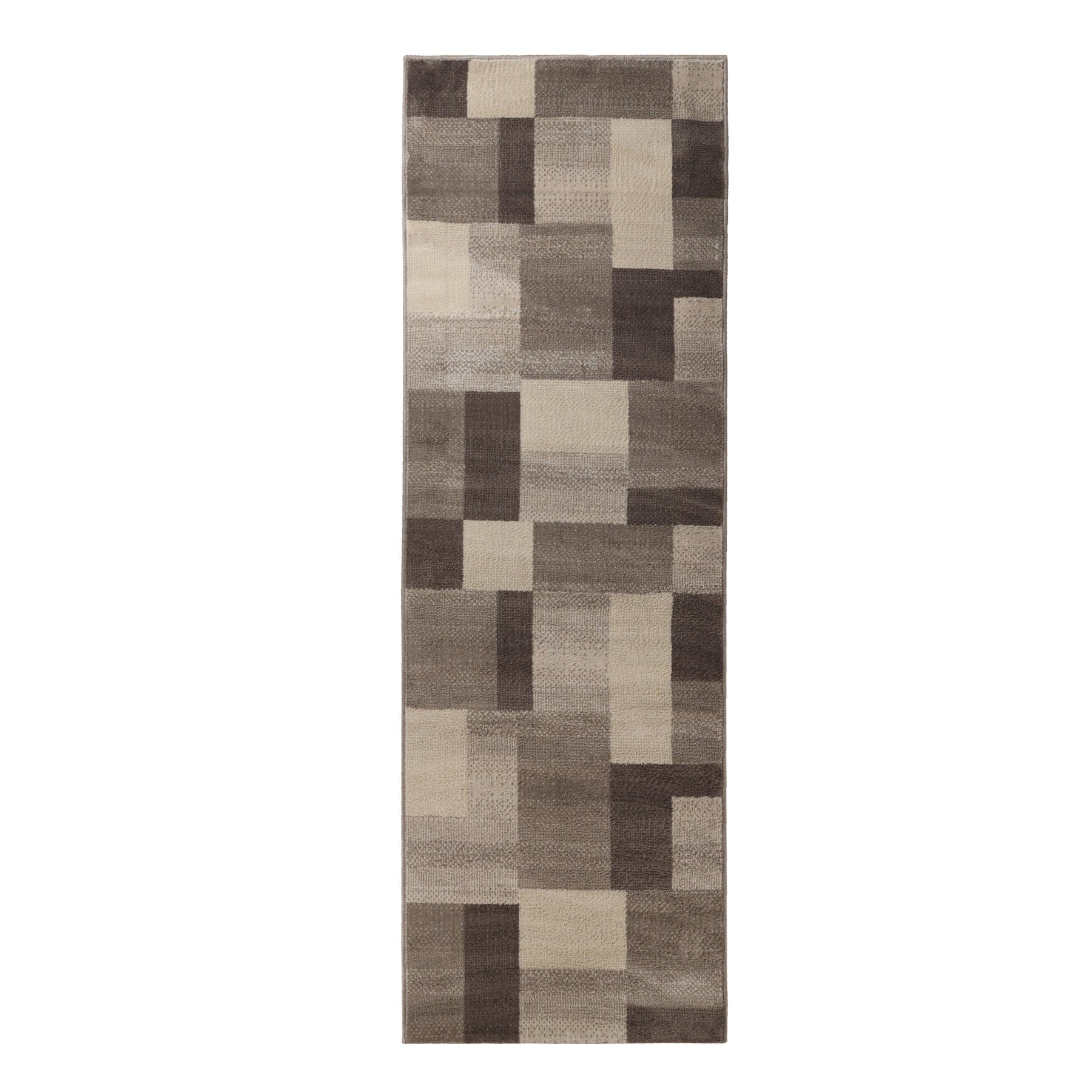 Clifton Geometric Color Block Plush Indoor Area Rug or Runner Rug