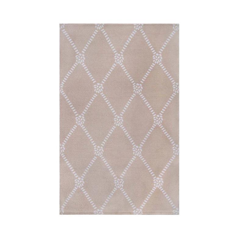Coastal Geometric Lattice Indoor Outdoor Luxurious Area Rug