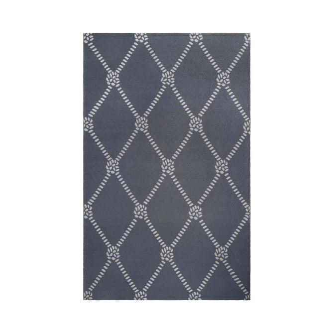 Coastal Geometric Lattice Indoor Outdoor Luxurious Area Rug