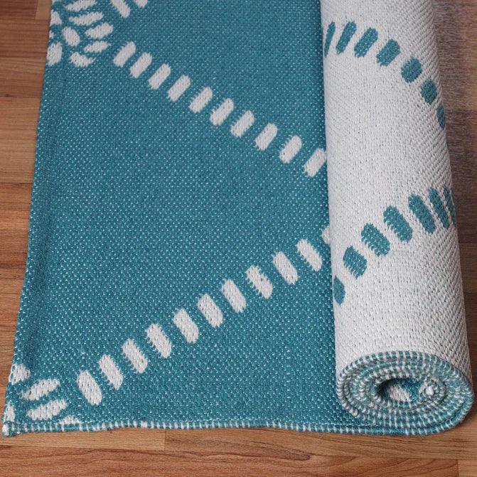 Coastal Geometric Lattice Indoor Outdoor Luxurious Area Rug
